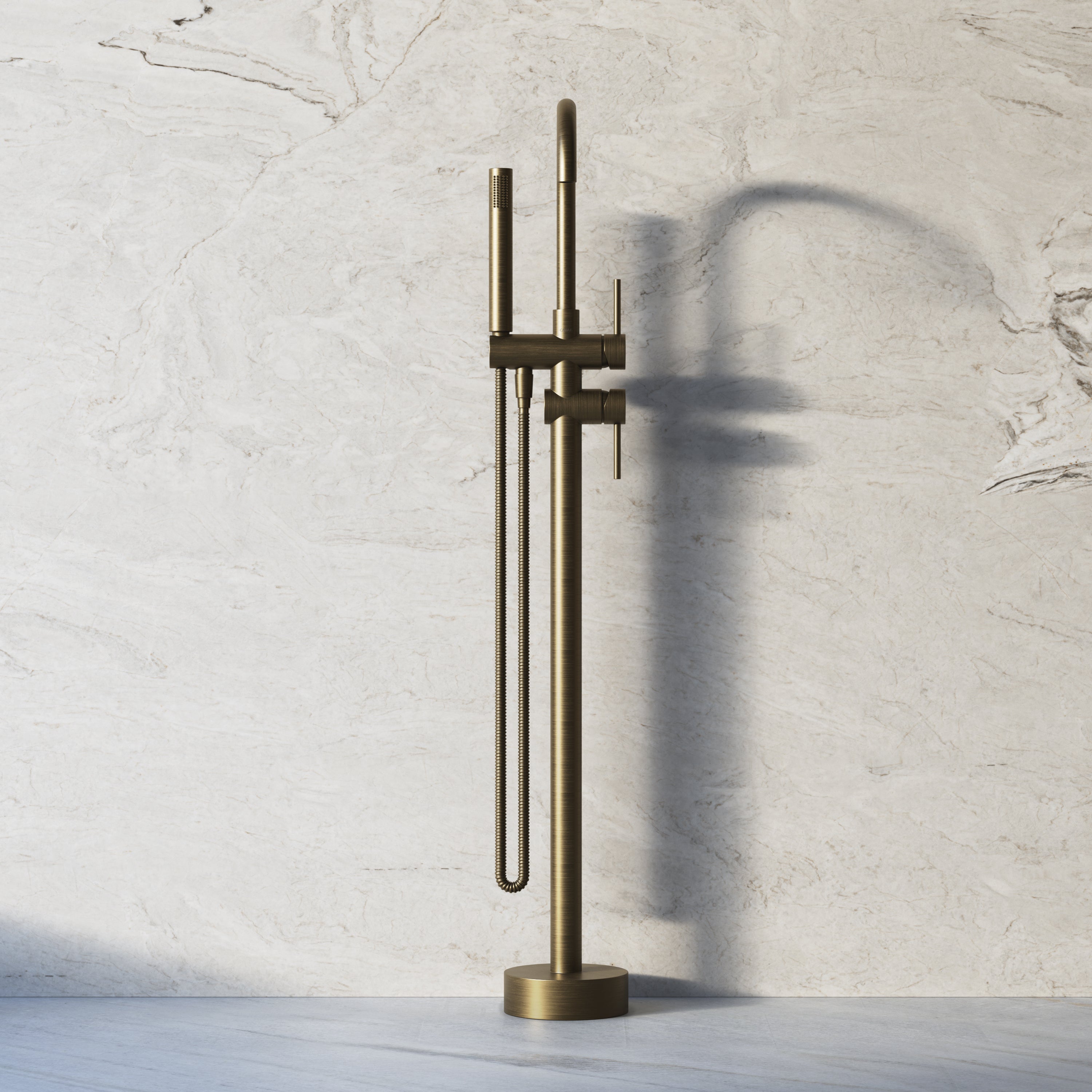 Image of Origin Floor Standing Bath Mixer with Hand Shower