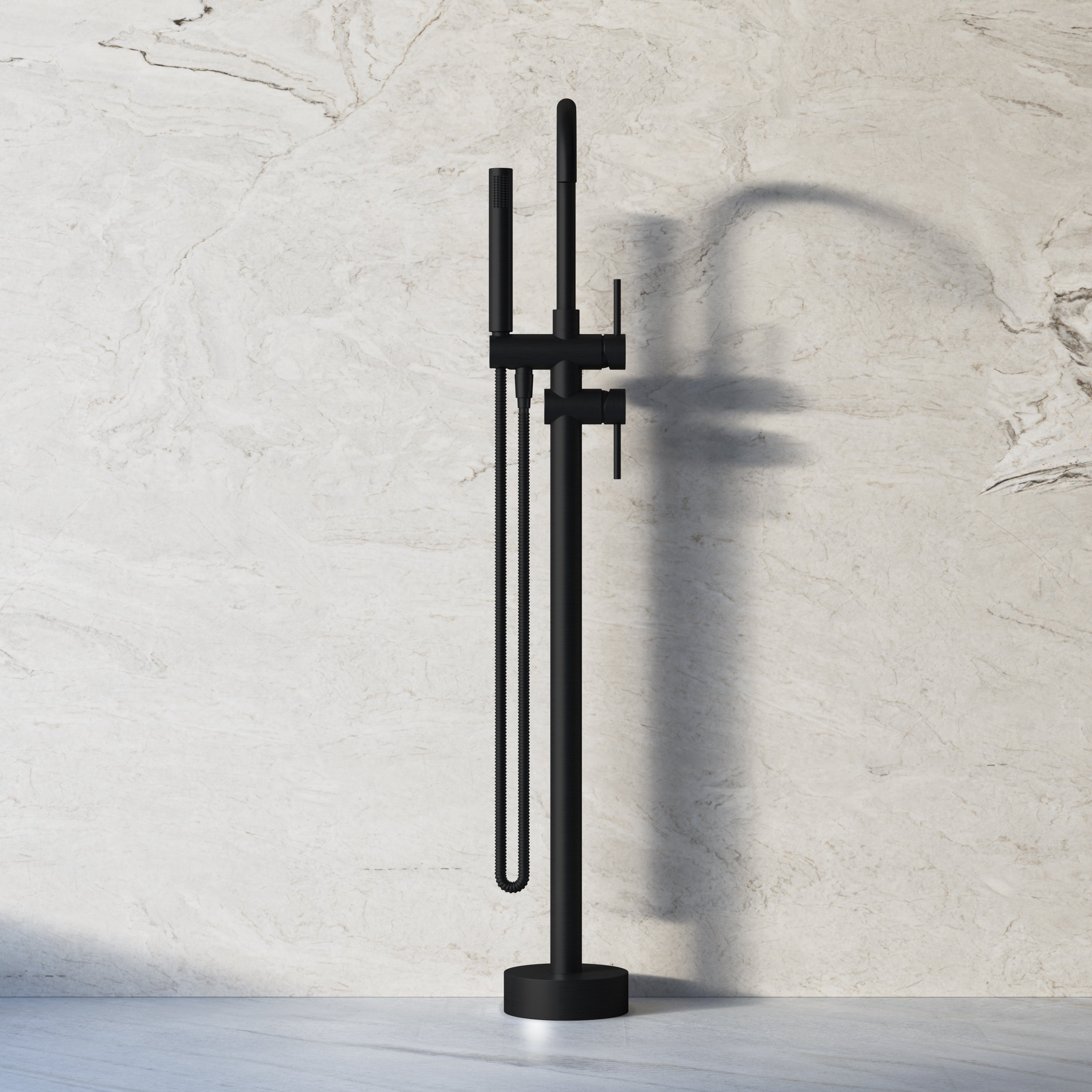 Image of Origin Floor Standing Bath Mixer with Hand Shower