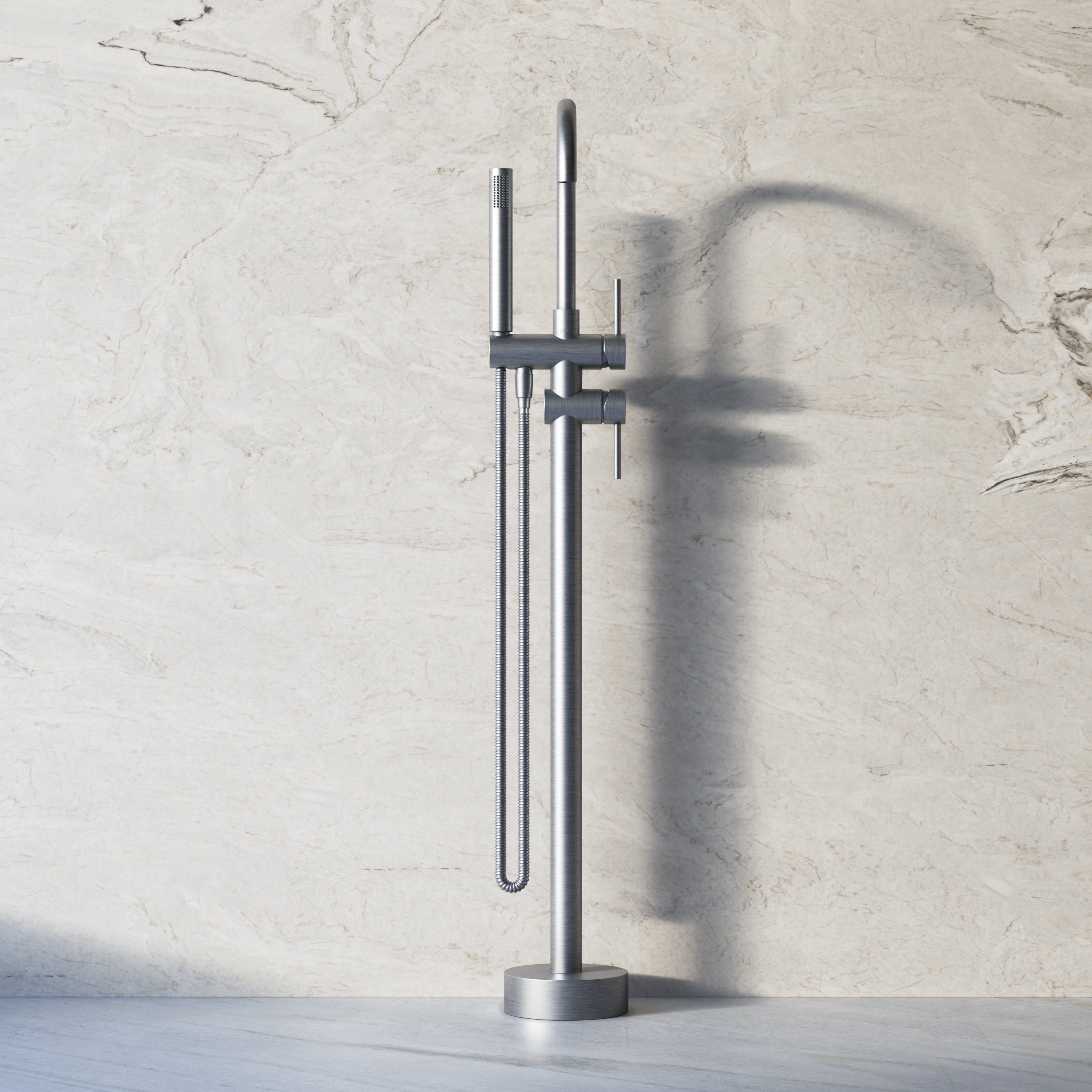 Image of Origin Floor Standing Bath Mixer with Hand Shower