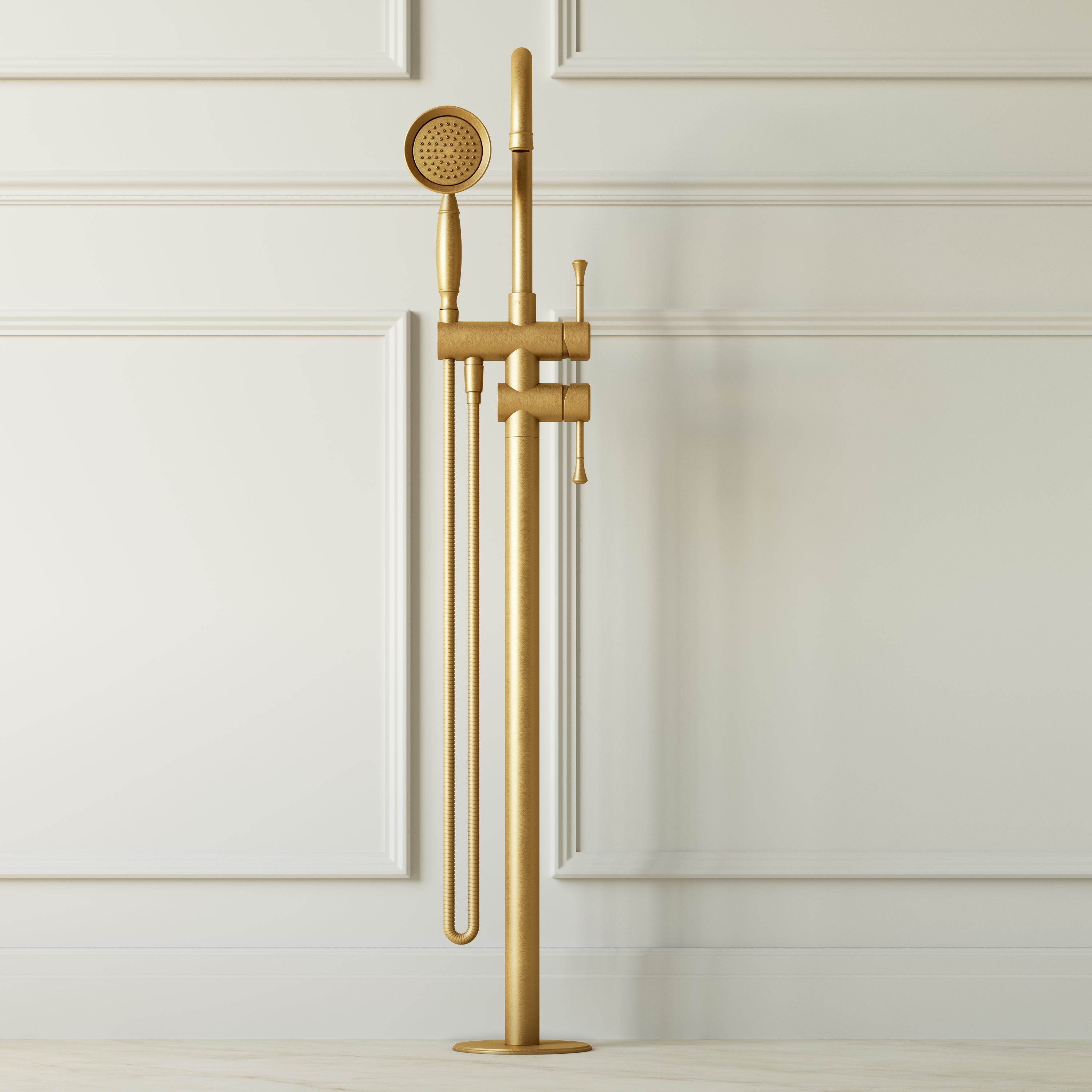 Image of Aurelian Floor Standing Bath Mixer with Hand Shower