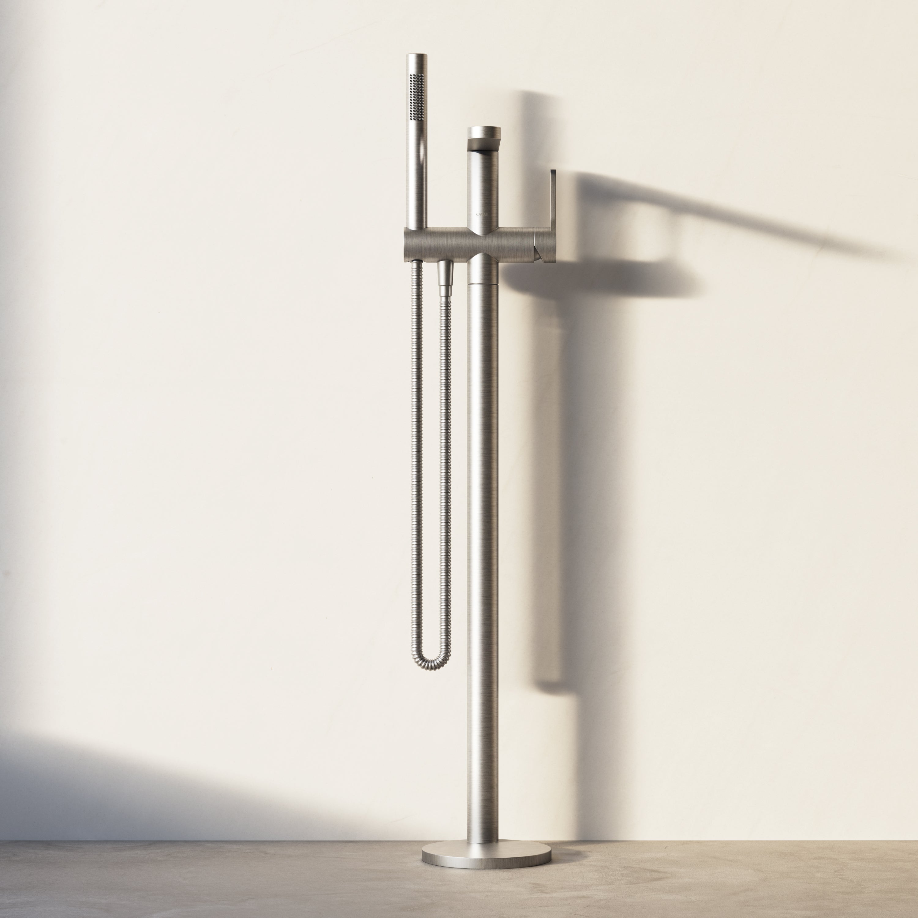 Image of Arc Floor Standing Bath Mixer with Hand Shower