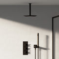 Axiom 2-Way Thermostatic Shower Set – Ceiling Mounted Overhead & Square Hand Shower