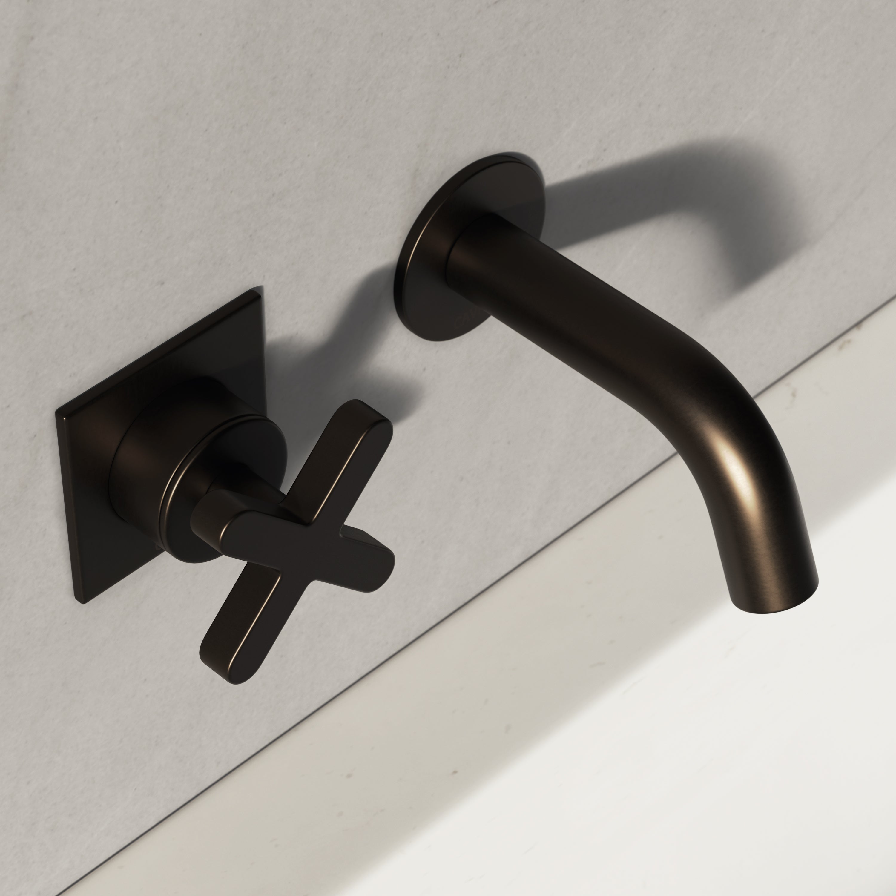 Image of Axiom Single Handle Wall Mounted Basin Mixer – Short Spout