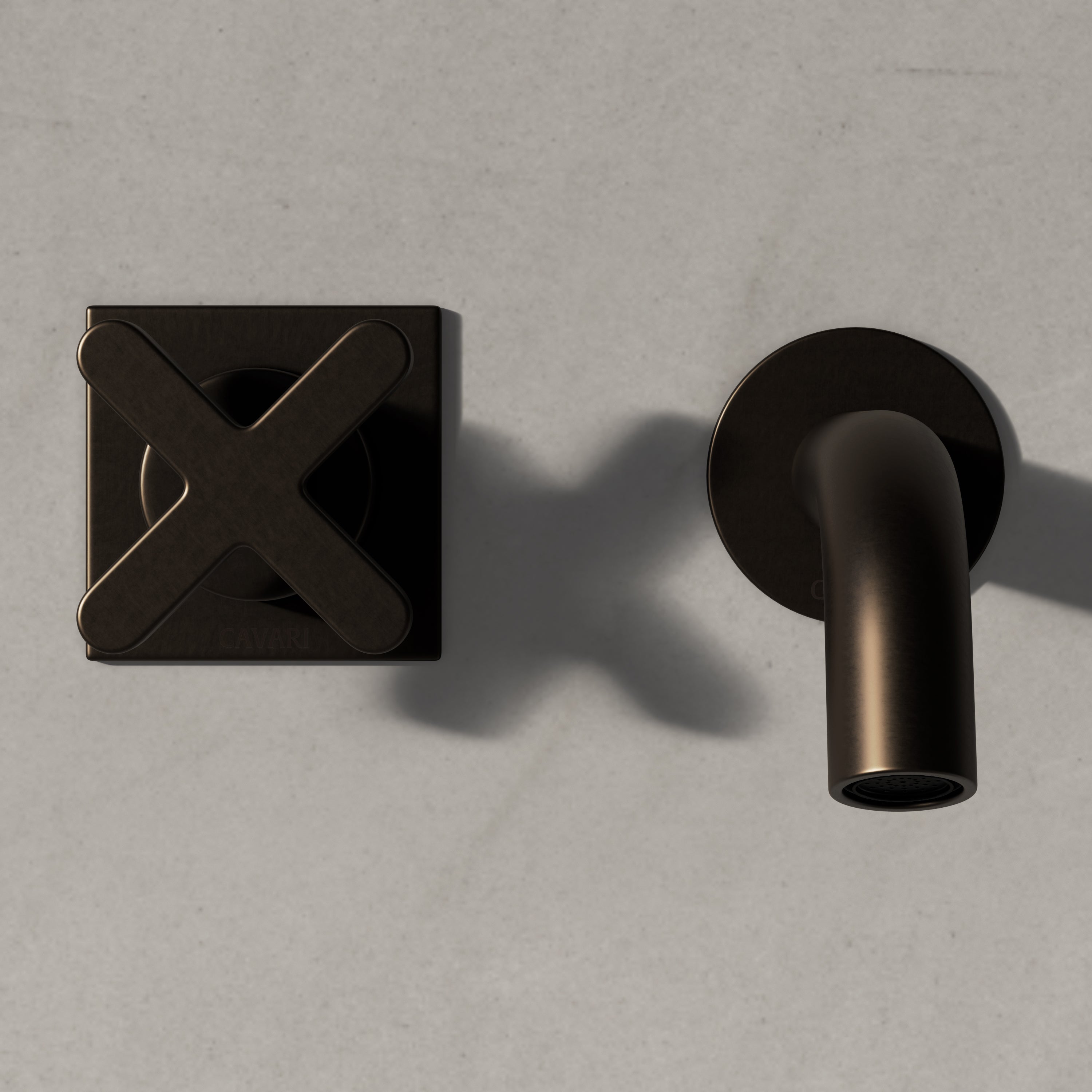 Image of Axiom Single Handle Wall Mounted Basin Mixer – Short Spout