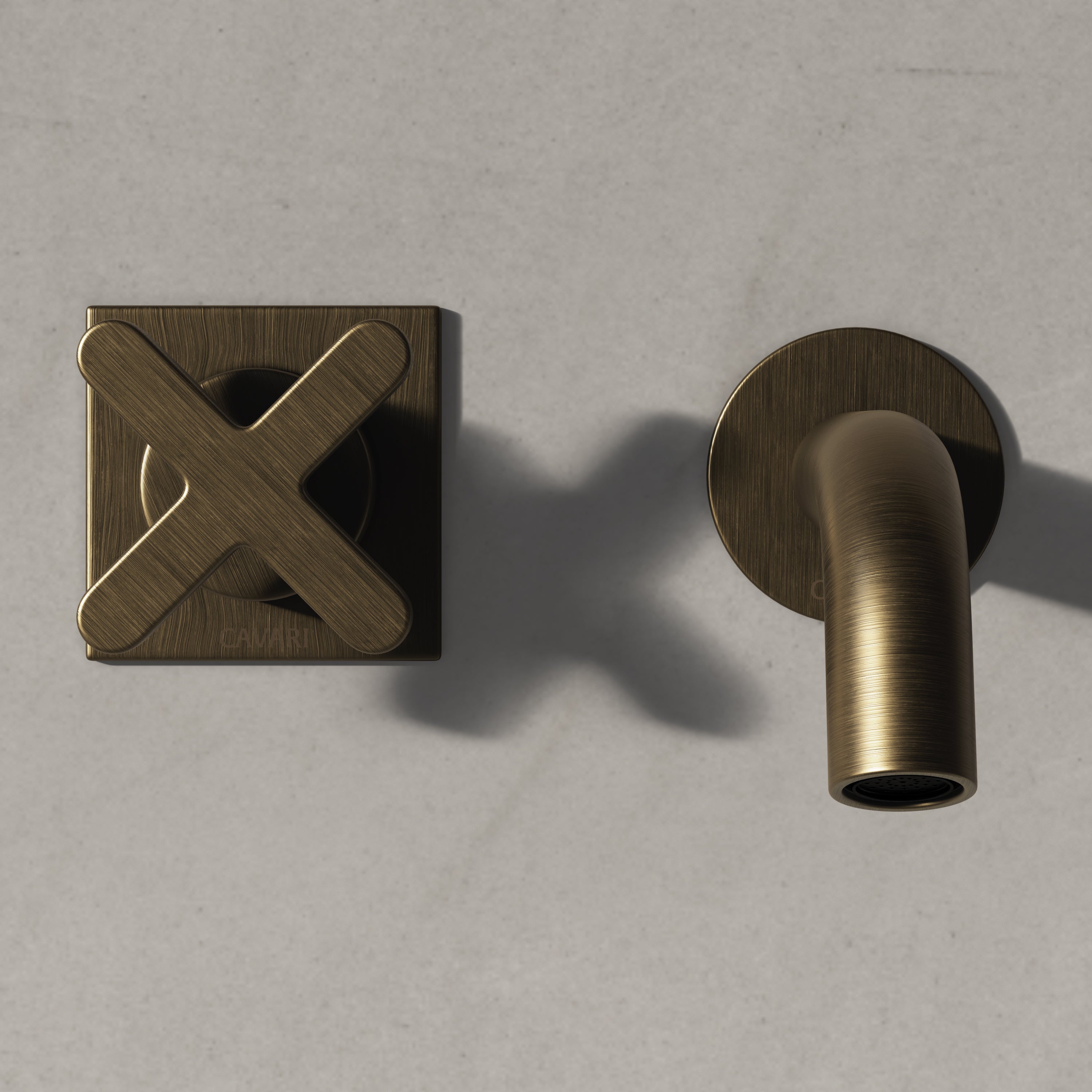Image of Axiom Single Handle Wall Mounted Basin Mixer – Short Spout