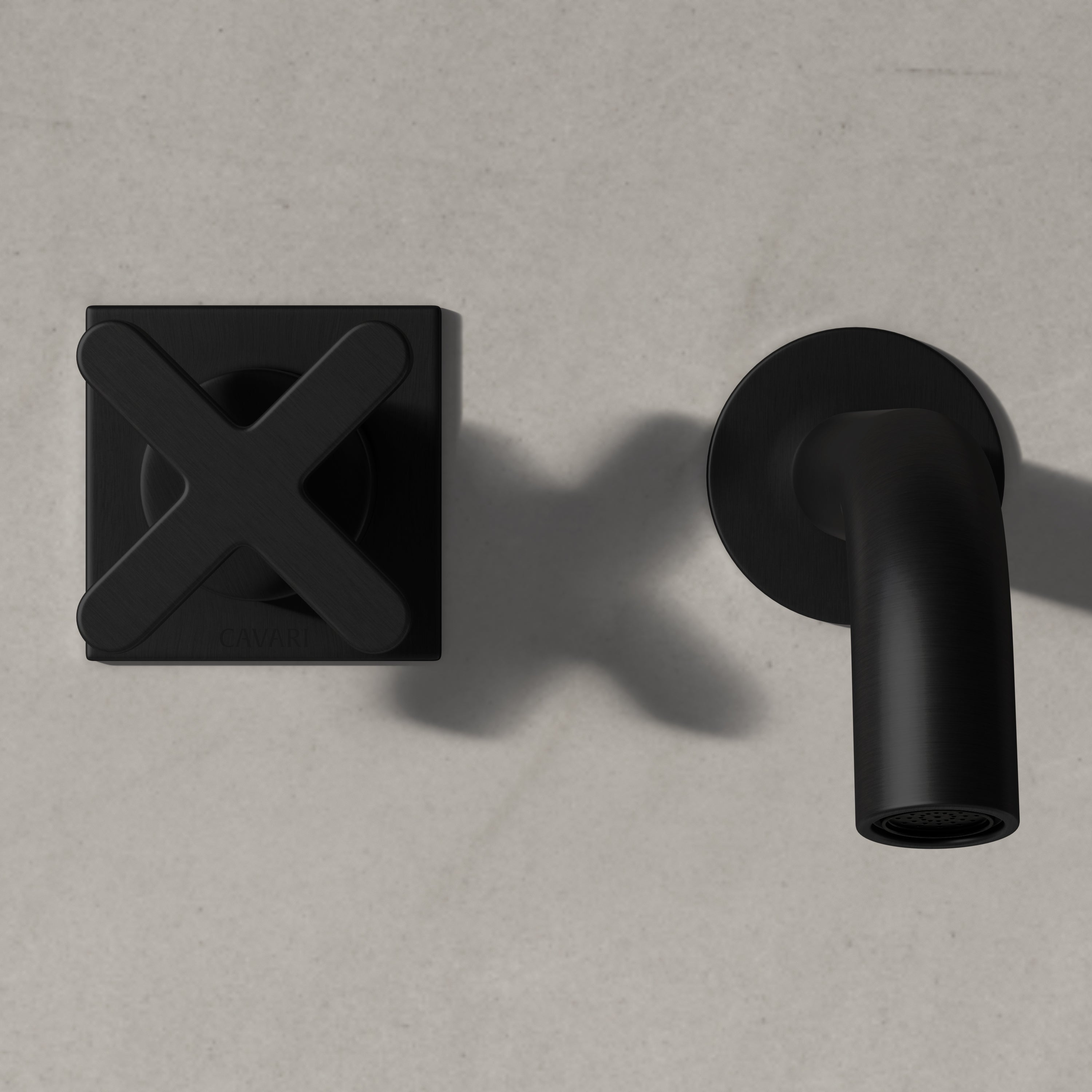 Image of Axiom Single Handle Wall Mounted Basin Mixer – Long Spout