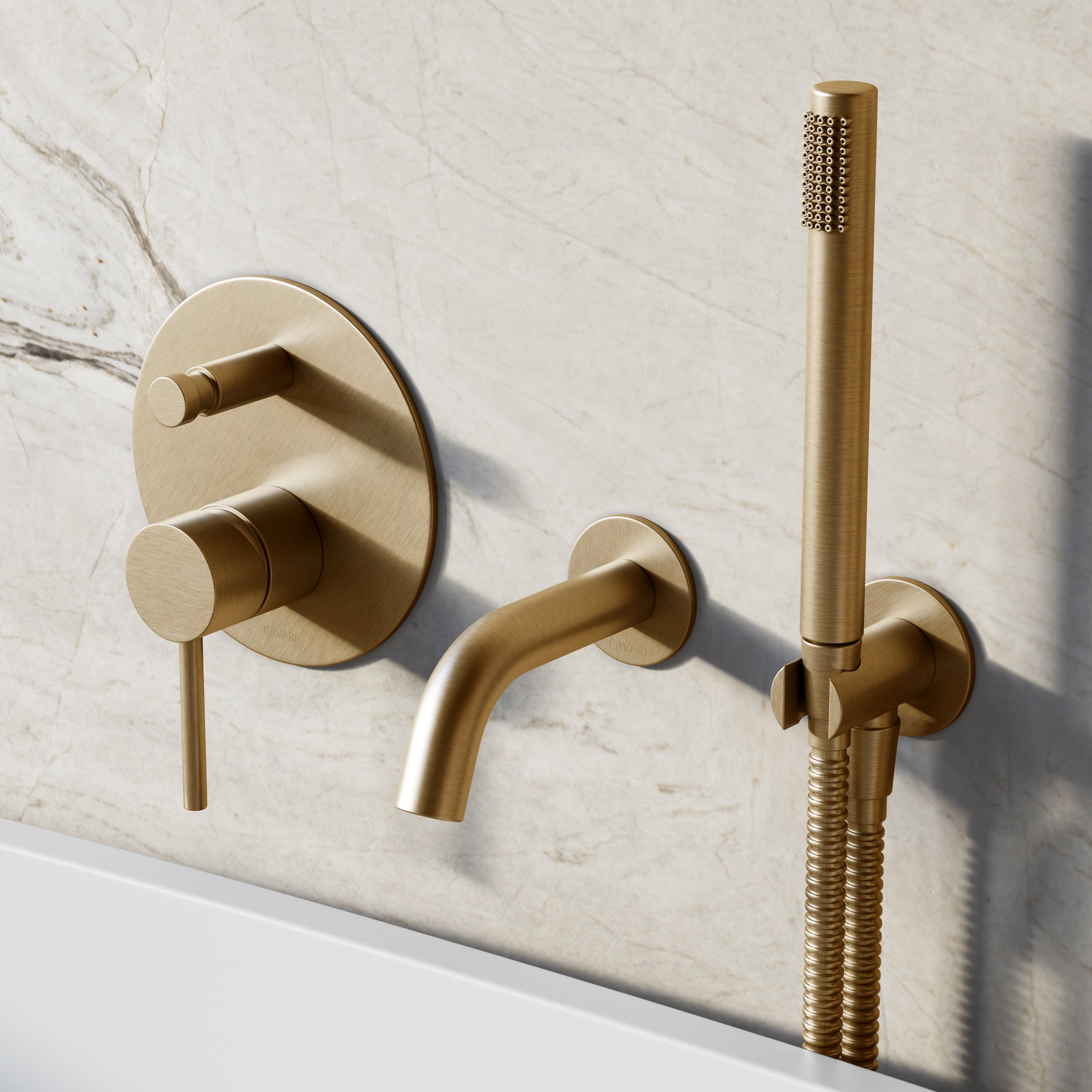 Image of Origin Bath Set – Short Spout with Diverter & Straight Hand Shower