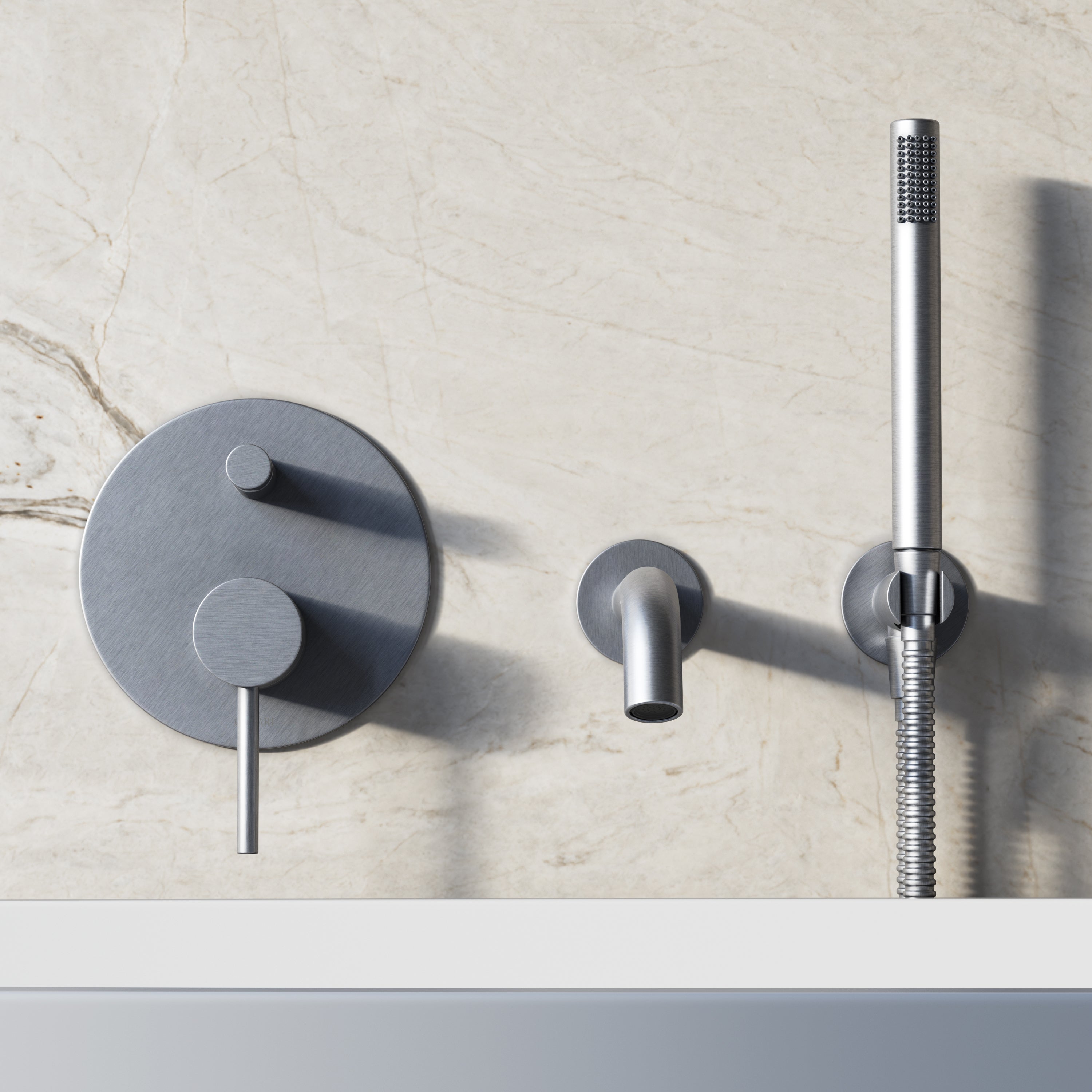 Image of Origin Bath Set – Short Spout with Diverter & Straight Hand Shower