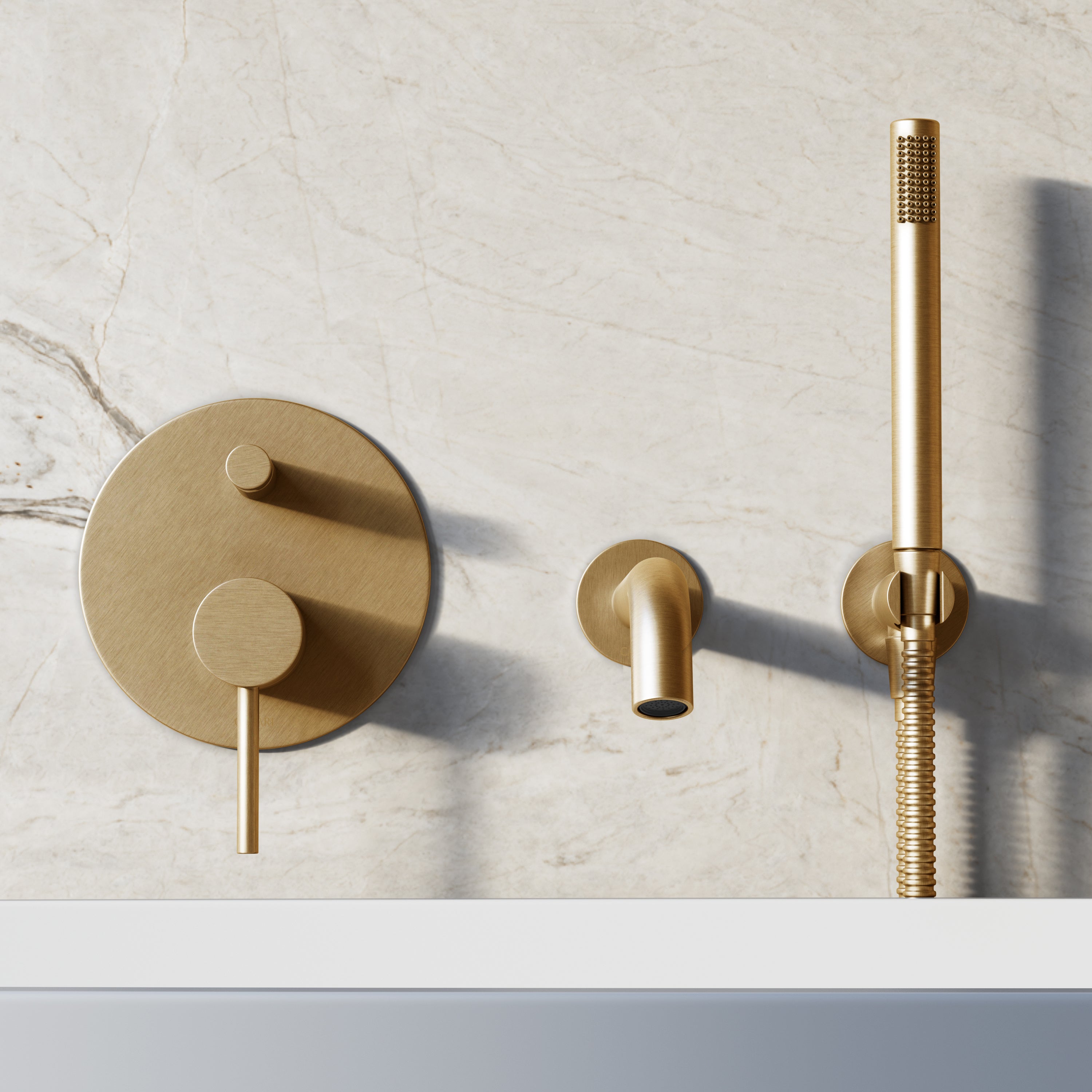 Image of Origin Bath Set – Long Spout with Diverter & Straight Hand Shower