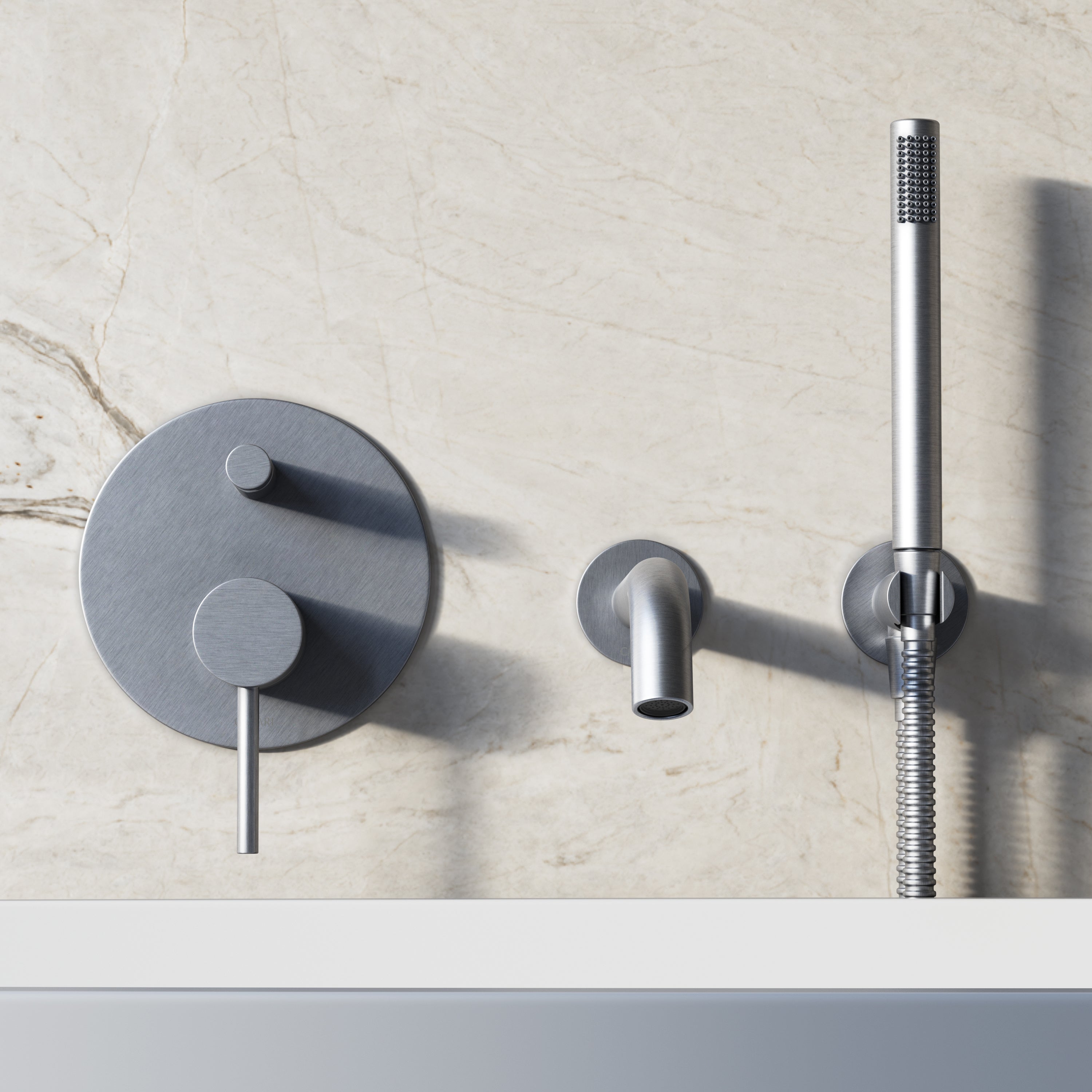 Image of Origin Bath Set – Long Spout with Diverter & Straight Hand Shower
