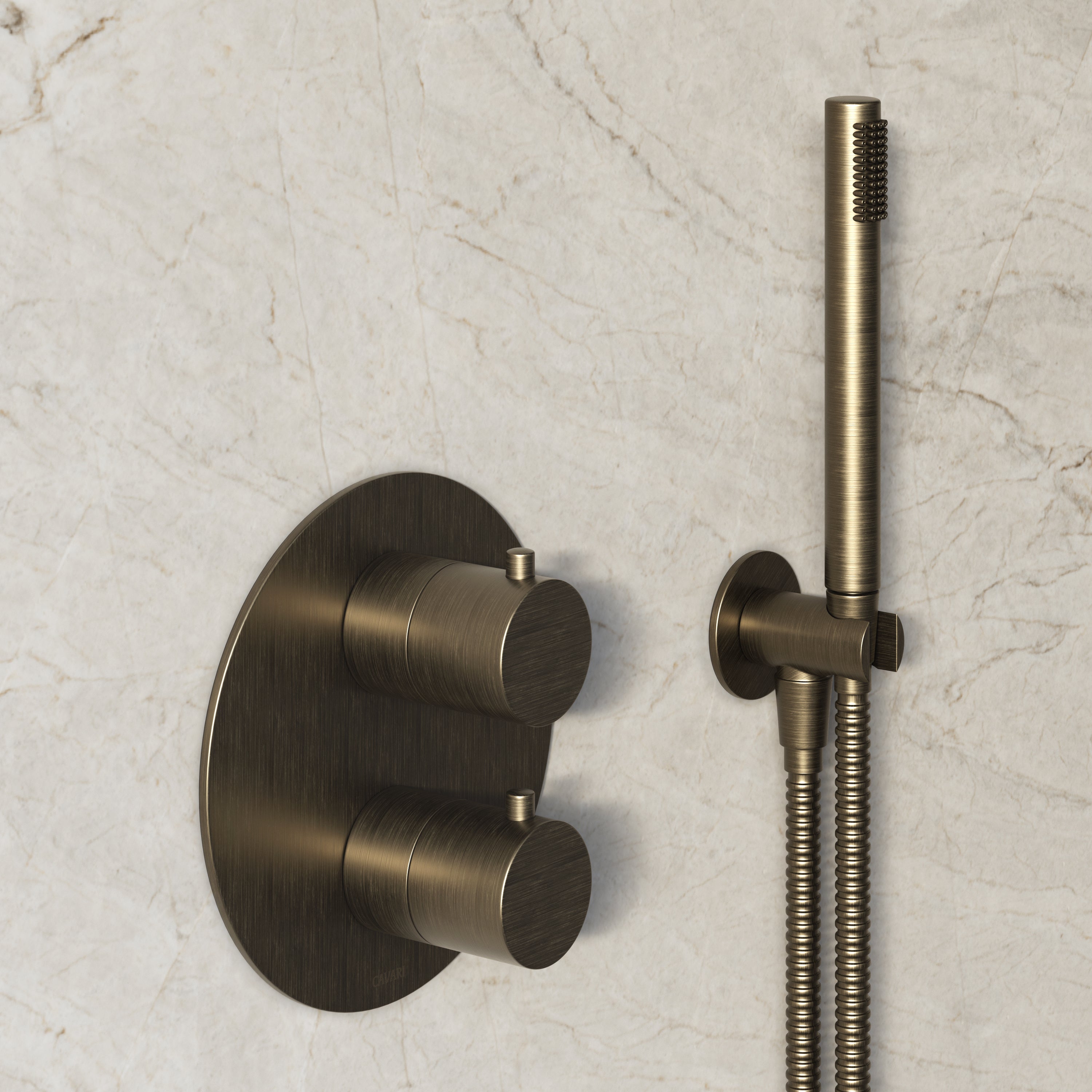 Image of Origin 2-Way Thermostatic Shower Set – Ceiling Mounted Overhead & Straight Hand Shower
