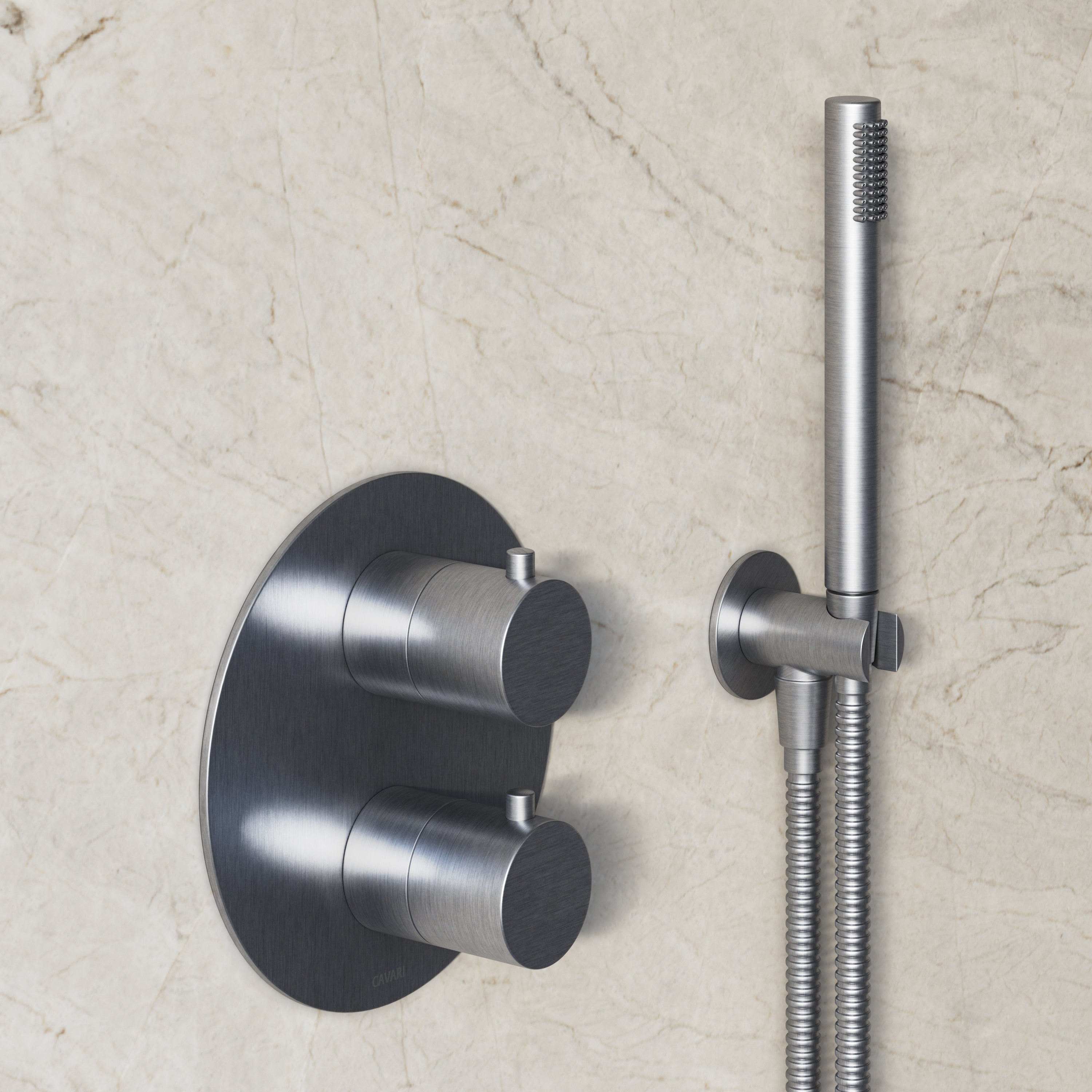Image of Origin 2-Way Thermostatic Shower Set – Ceiling Mounted Overhead & Straight Hand Shower
