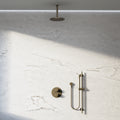 Origin 2-Way Thermostatic Shower Set – Ceiling Mounted Overhead & Slide Rail Hand Shower
