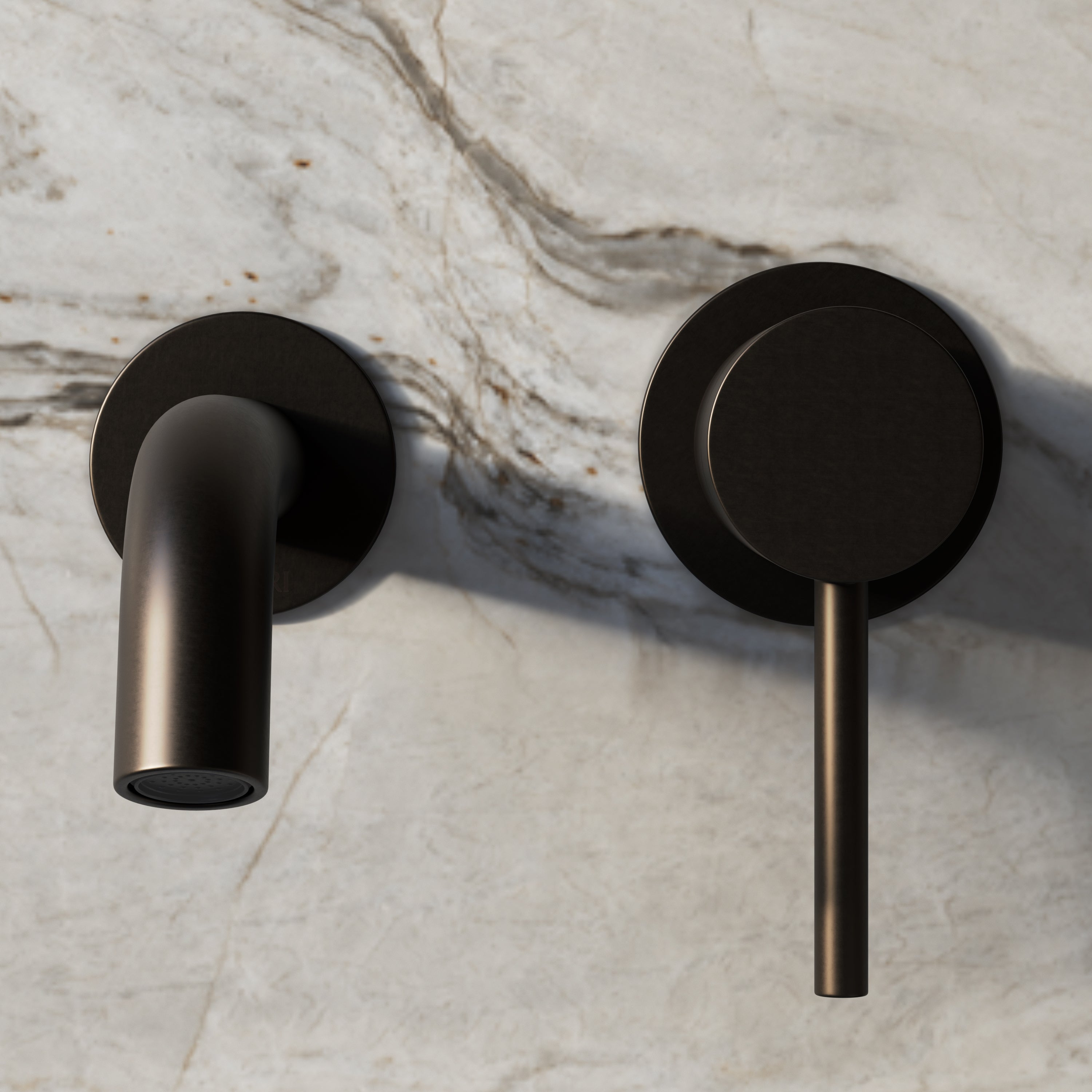 Image of Origin Short Spout Wall Mounted Basin Mixer Tap