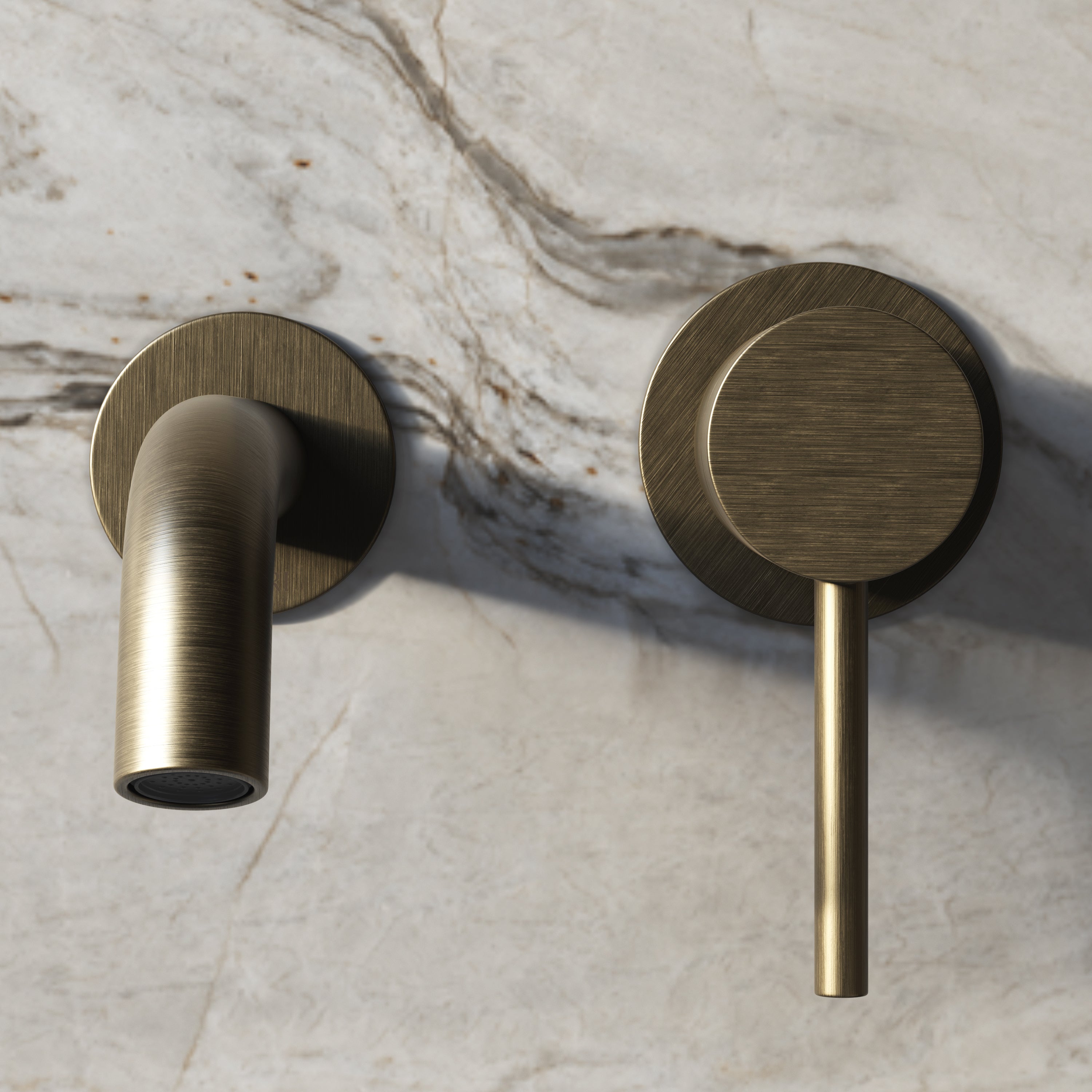 Image of Origin Short Spout Wall Mounted Basin Mixer Tap