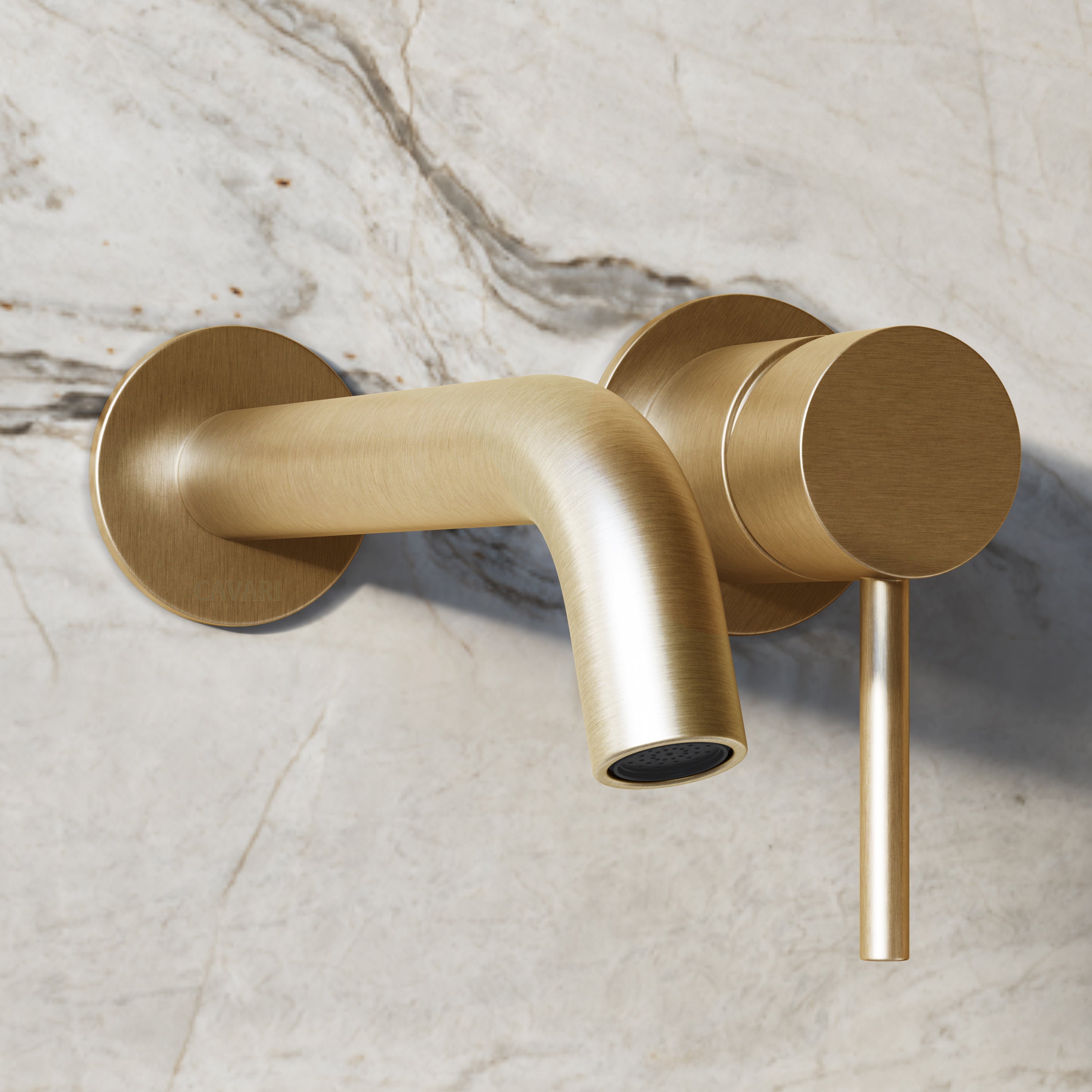 Image of Origin Long Spout Wall Mounted Basin Mixer Tap