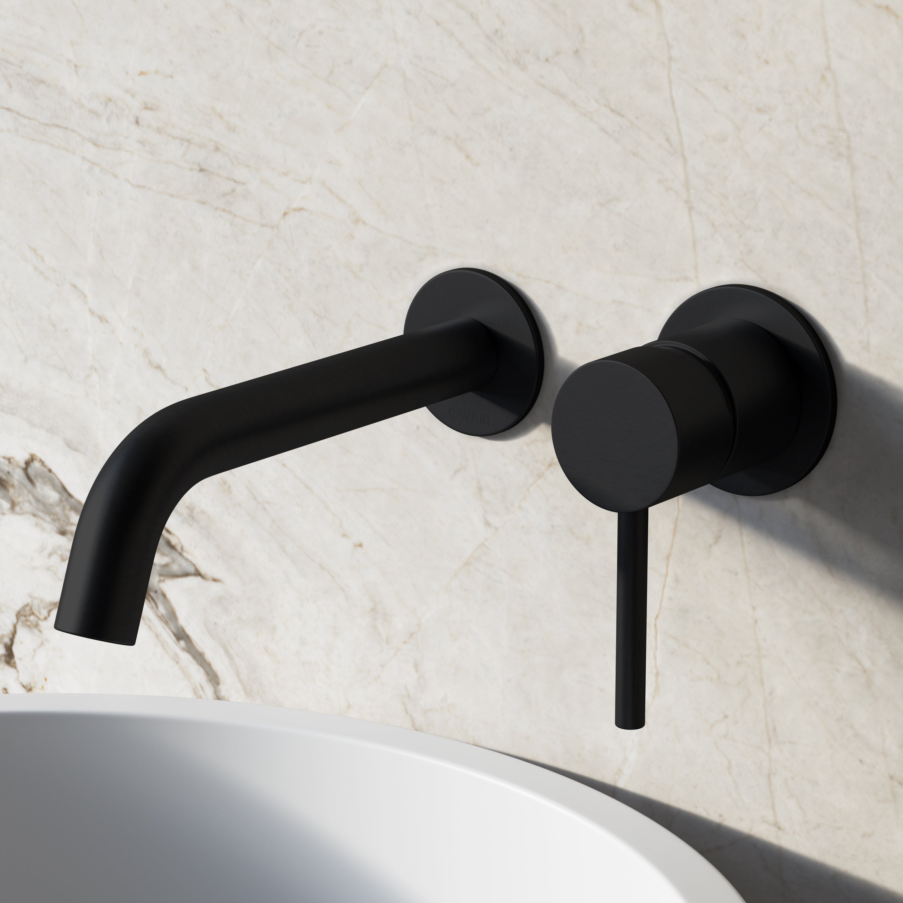 Image of Origin Long Spout Wall Mounted Basin Mixer Tap