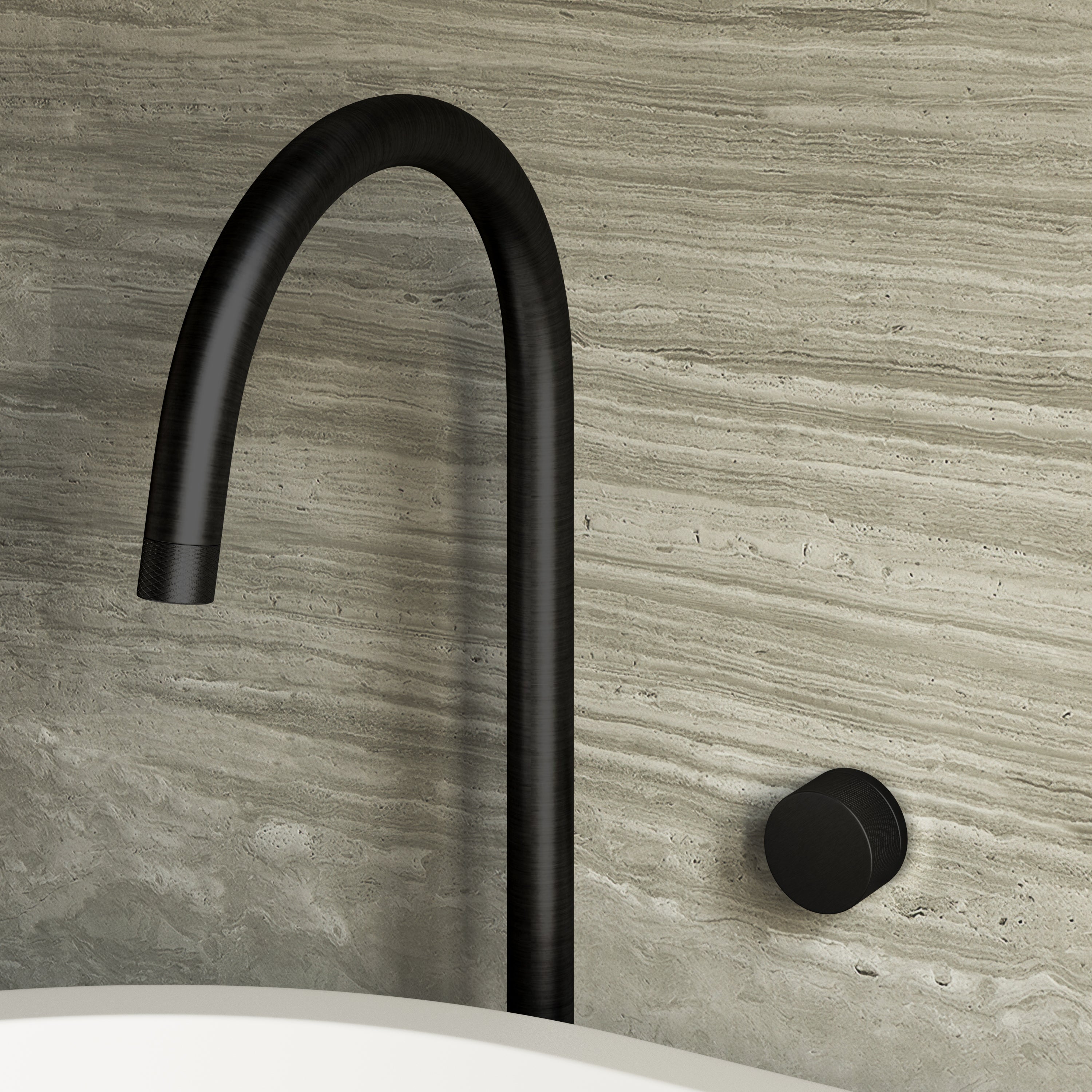 Image of Strata Bath Set – 1 Way Wall Mixer & Floor Standing Spout