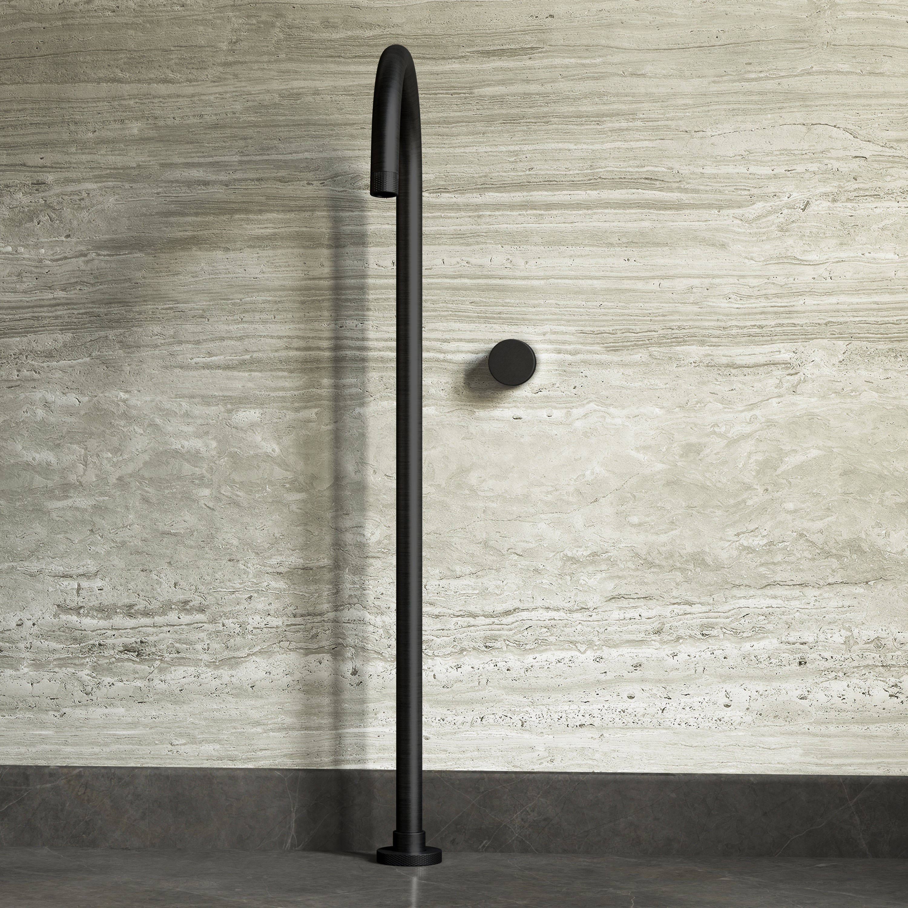Image of Strata Bath Set – 1 Way Wall Mixer & Floor Standing Spout