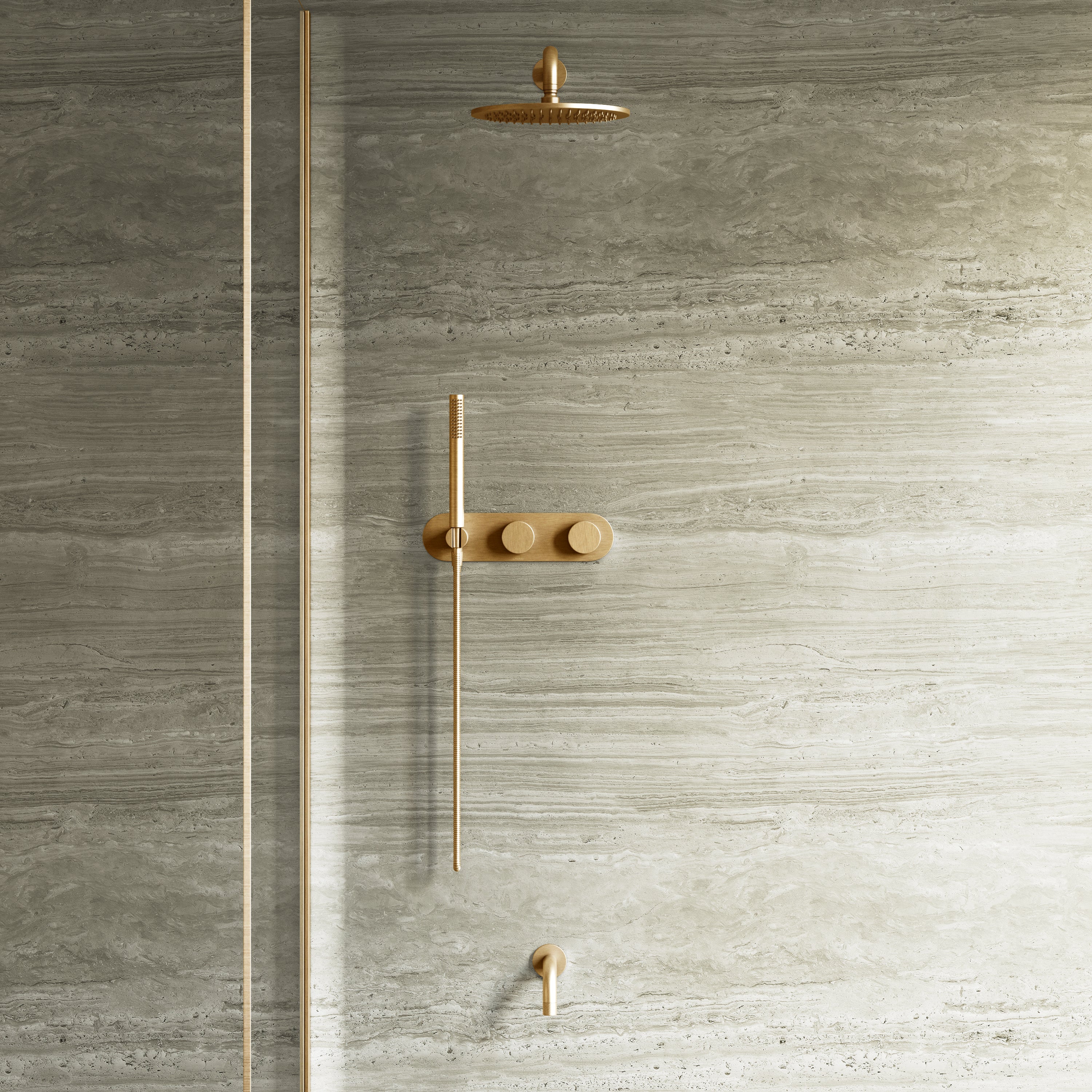 Image of Strata 2-Way Thermostatic Shower Set – 10