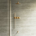Strata 2-Way Thermostatic Shower Set – 10" Overhead & Short Spout