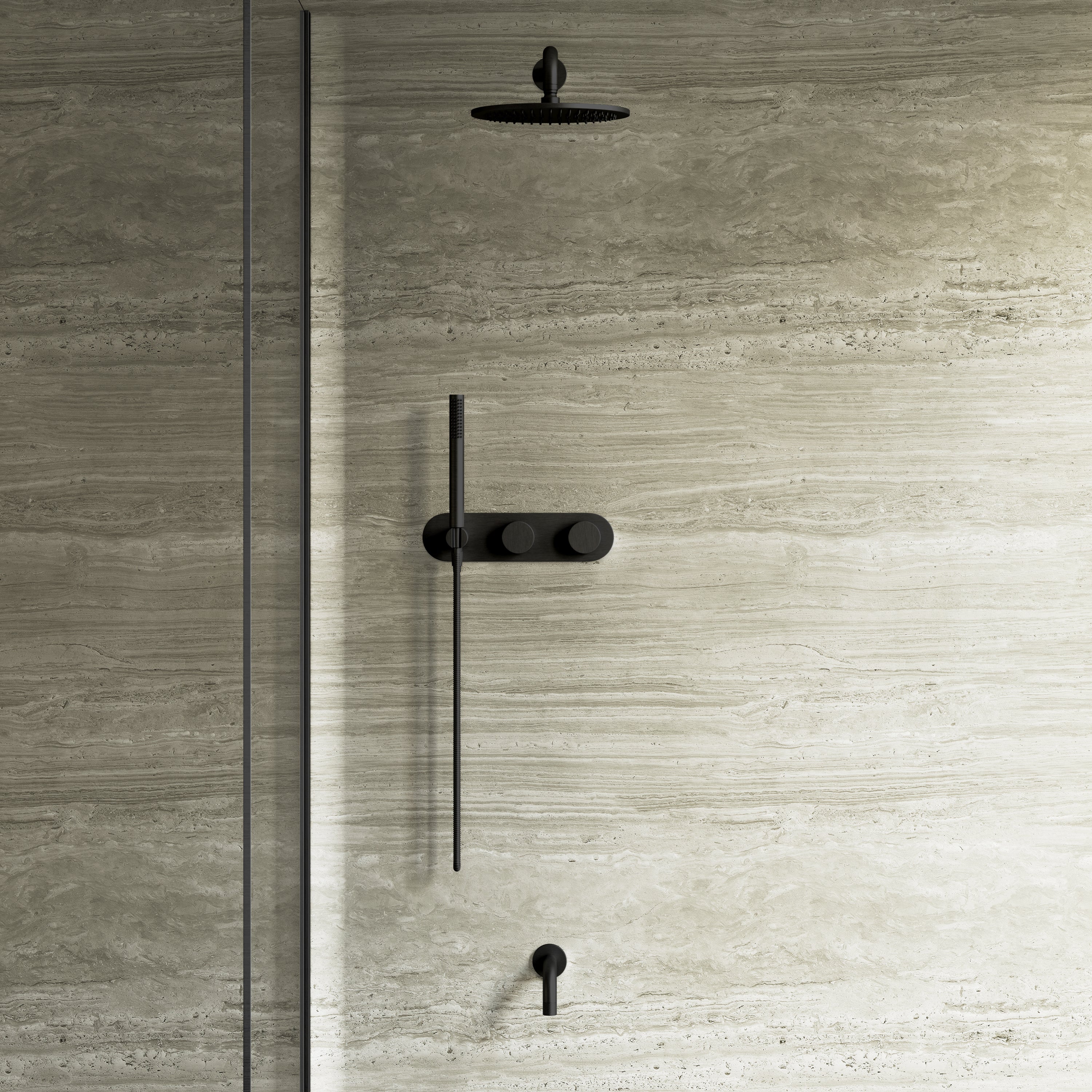 Image of Strata 2-Way Thermostatic Shower Set – 10