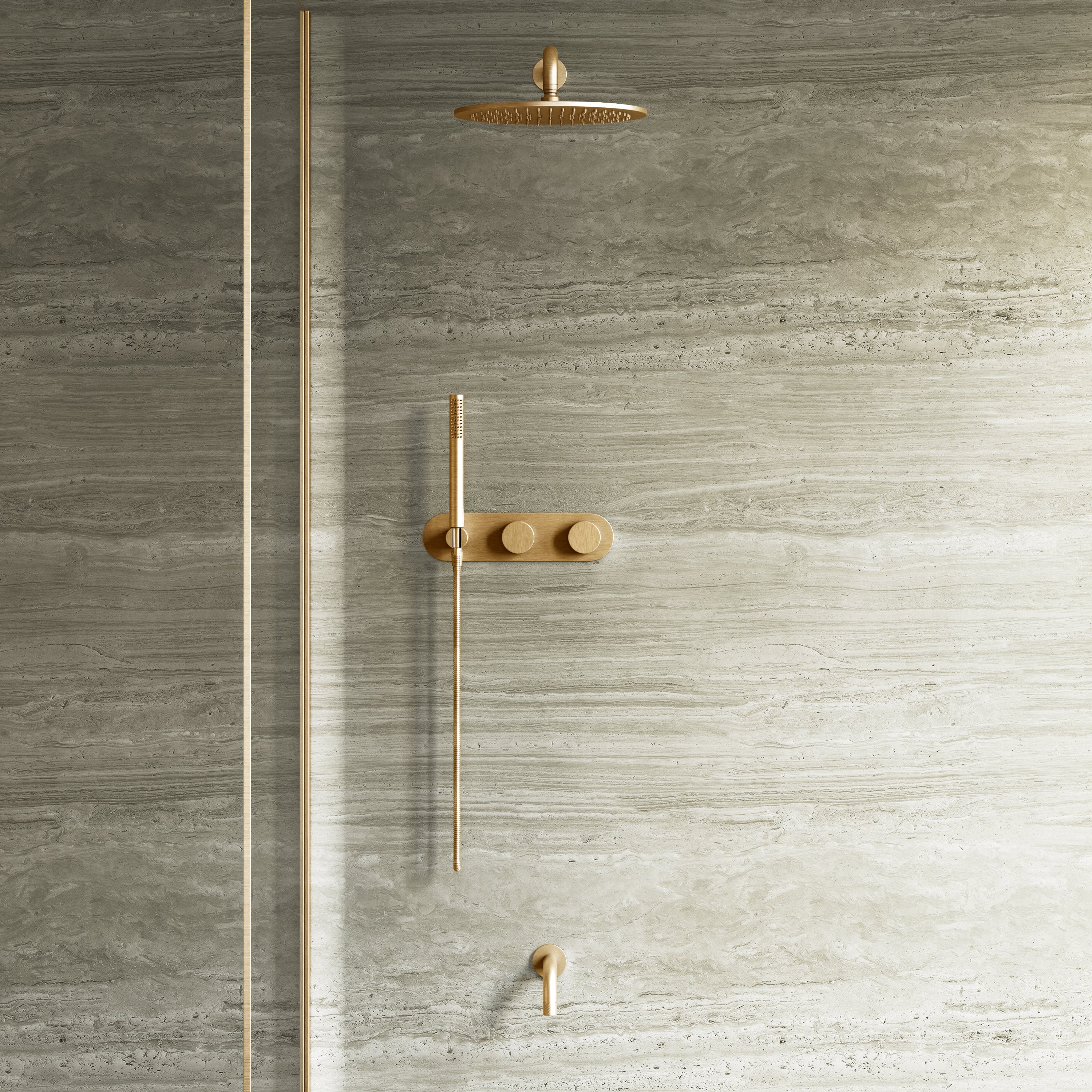 Image of Strata 2-Way Thermostatic Shower Set – 12