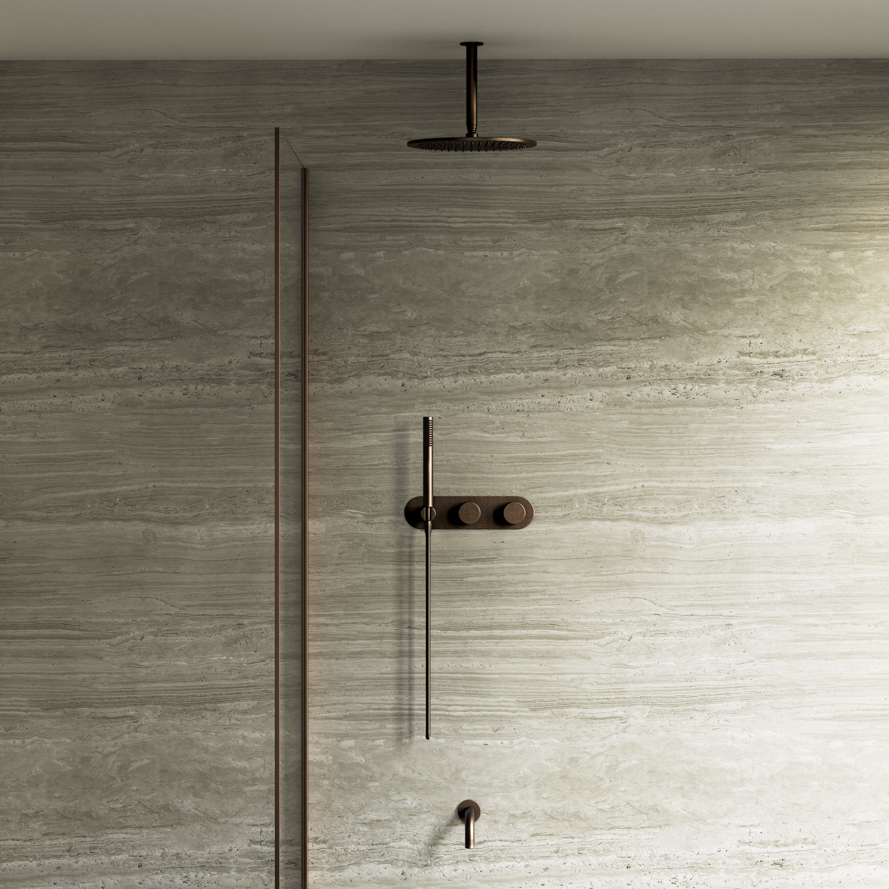 Image of Strata 2-Way Thermostatic Shower Set – 12