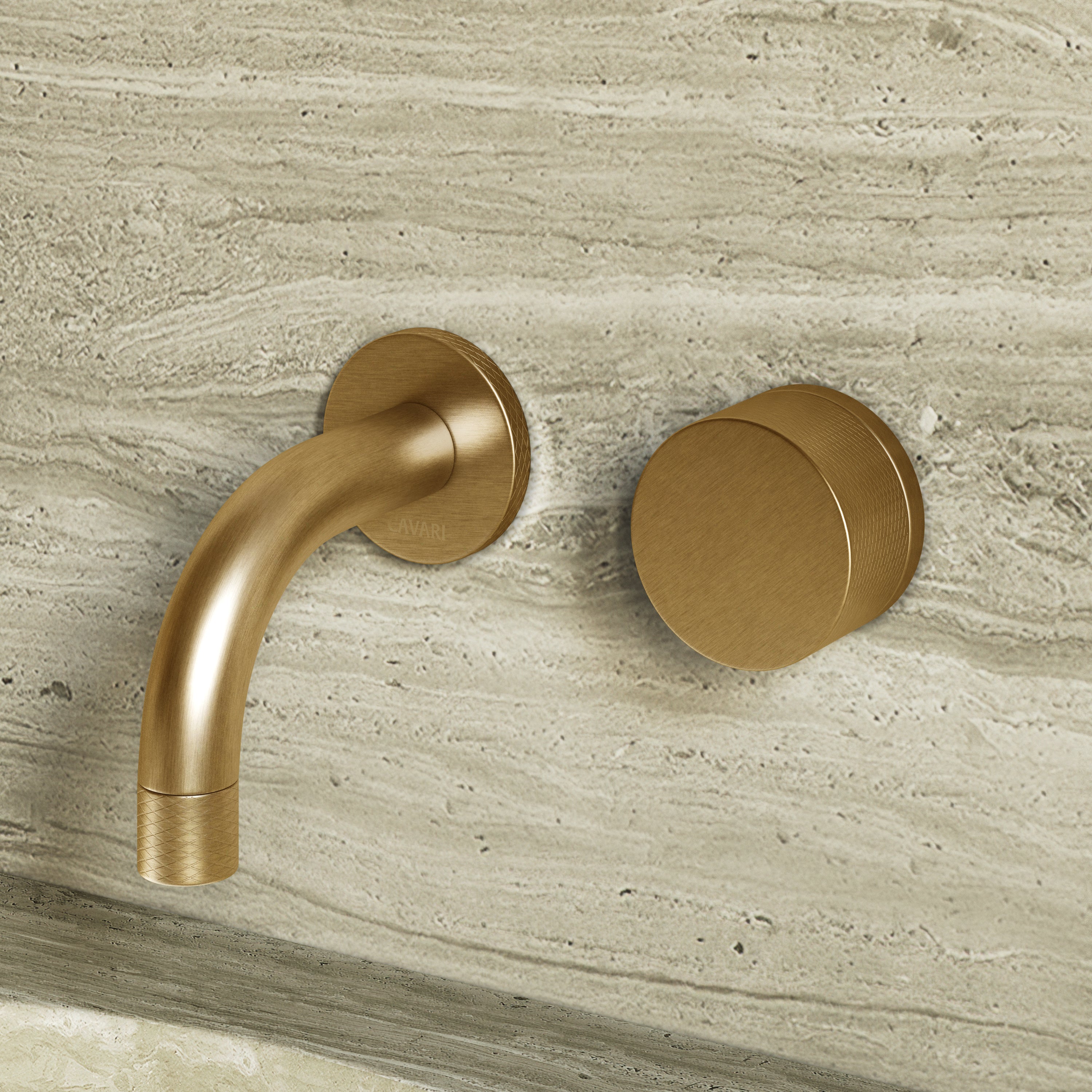 Image of Strata Single Handle Short Spout Wall Mounted Bath Mixer Tap