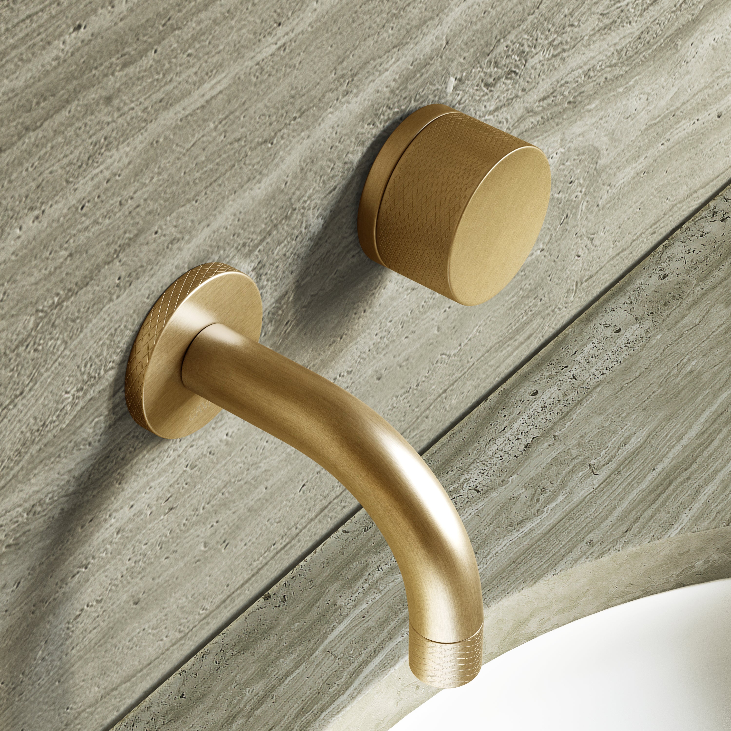 Image of Strata Single Handle Short Spout Wall Mounted Bath Mixer Tap