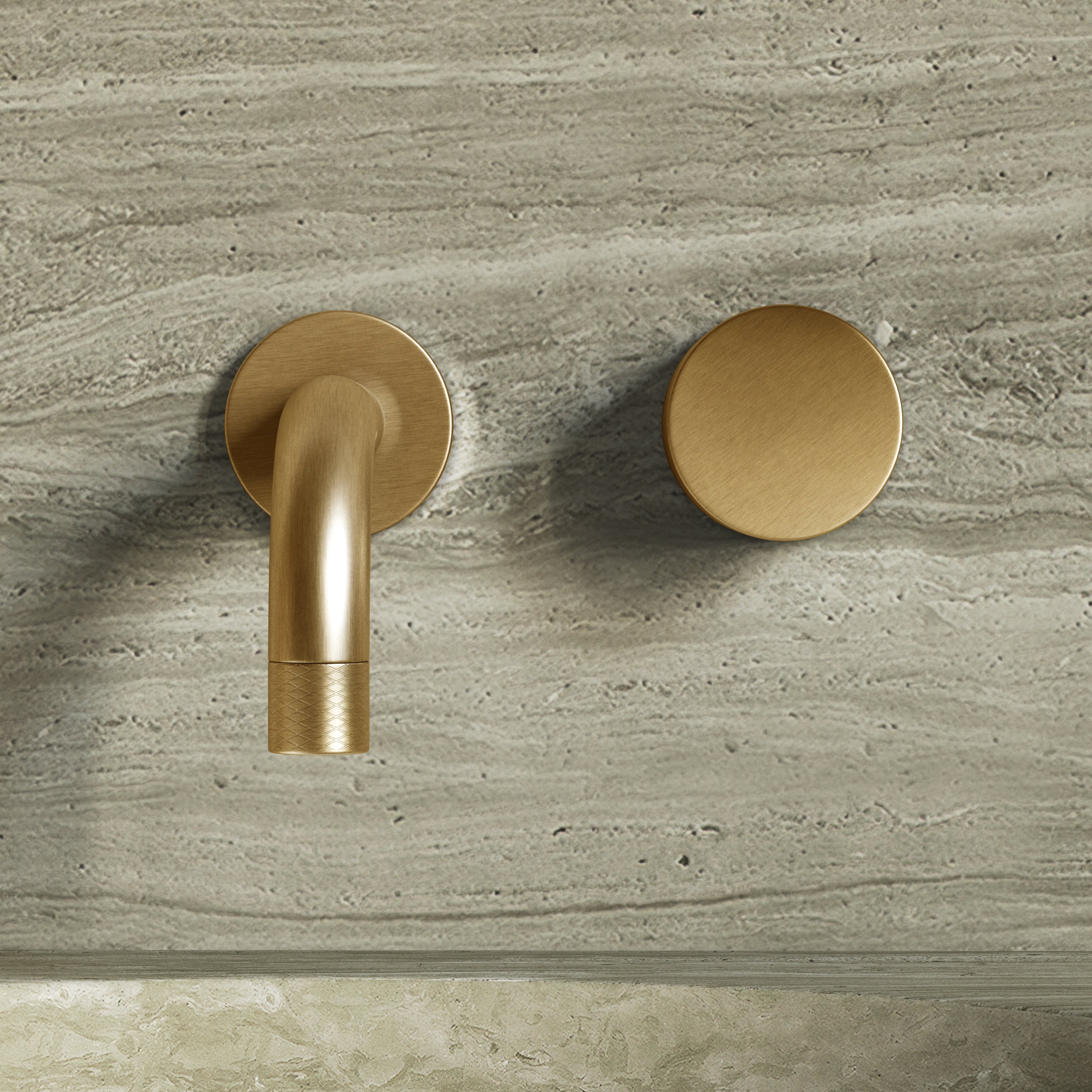 Image of Strata Single Handle Short Spout Wall Mounted Bath Mixer Tap