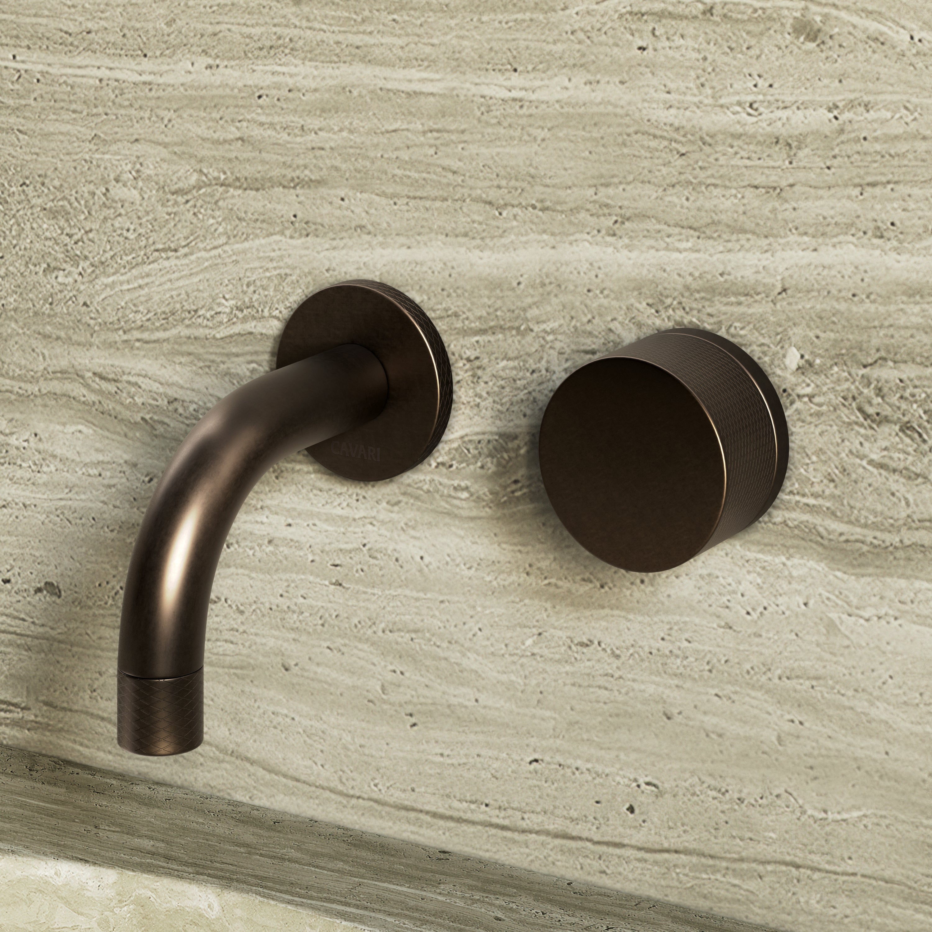 Image of Strata Single Handle Short Spout Wall Mounted Bath Mixer Tap