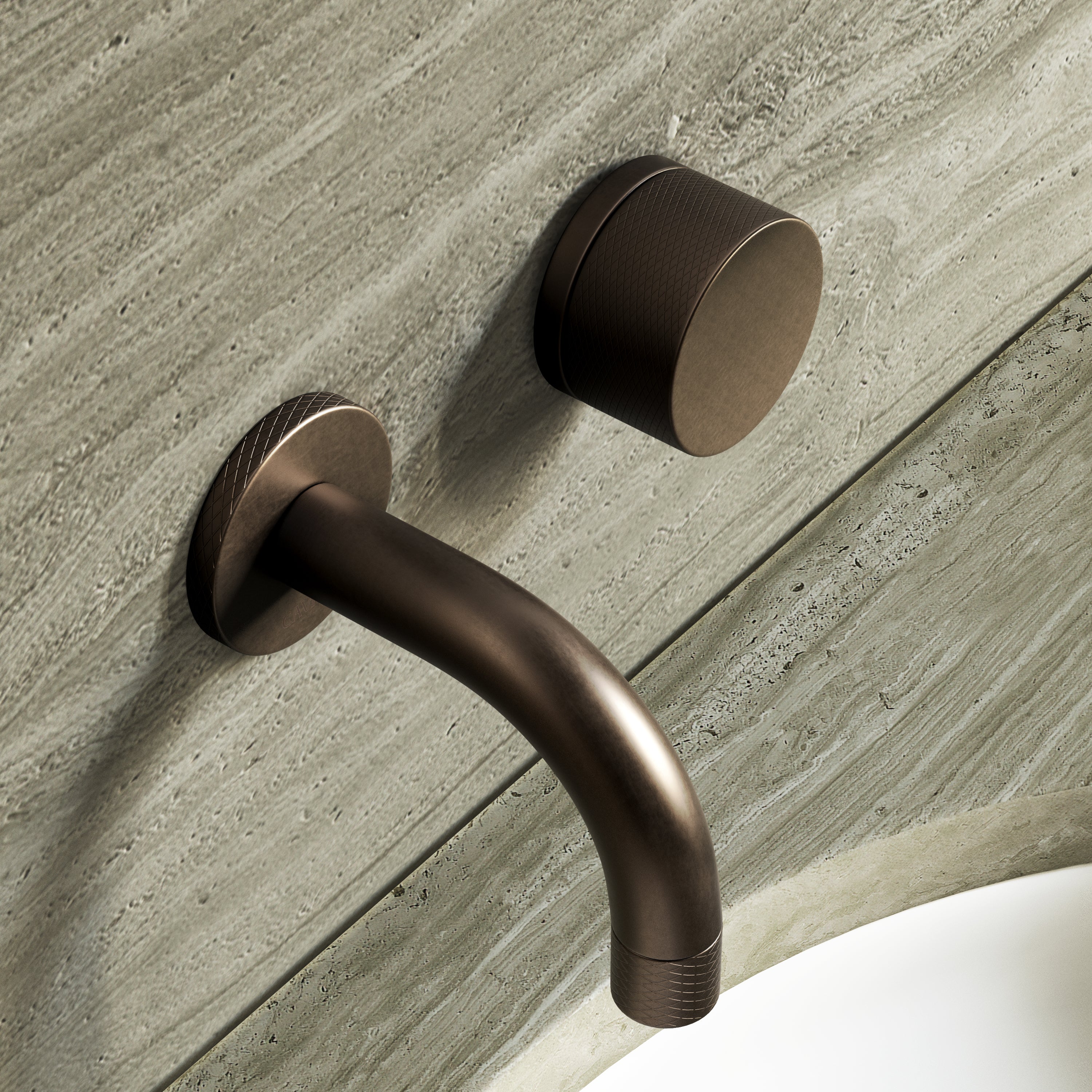 Image of Strata Single Handle Short Spout Wall Mounted Bath Mixer Tap