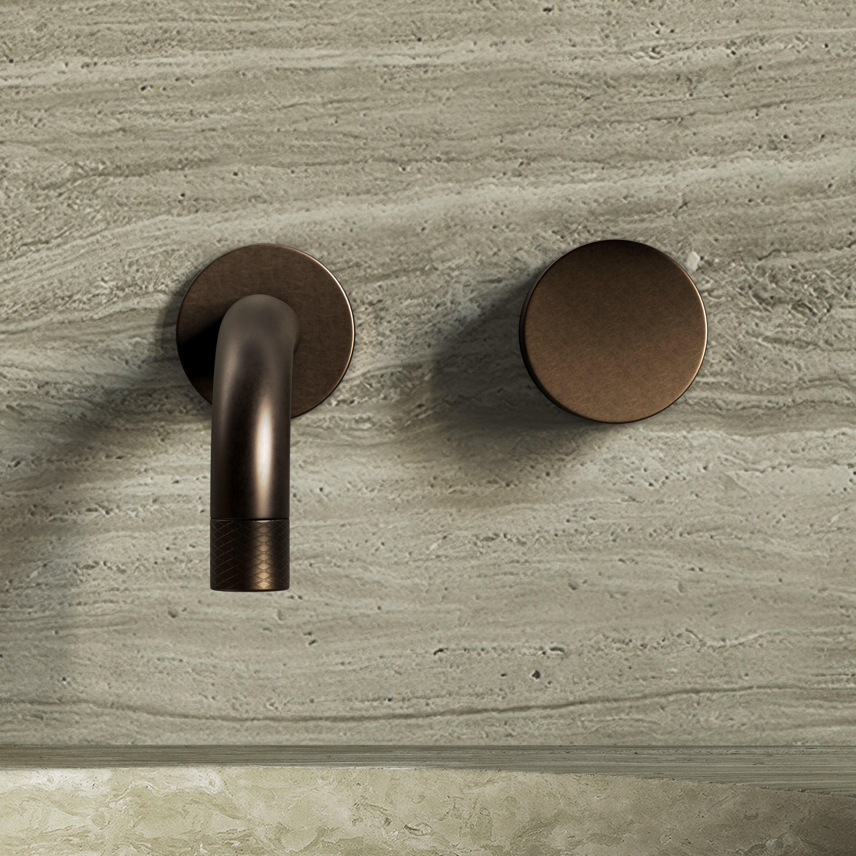 Image of Strata Single Handle Short Spout Wall Mounted Bath Mixer Tap