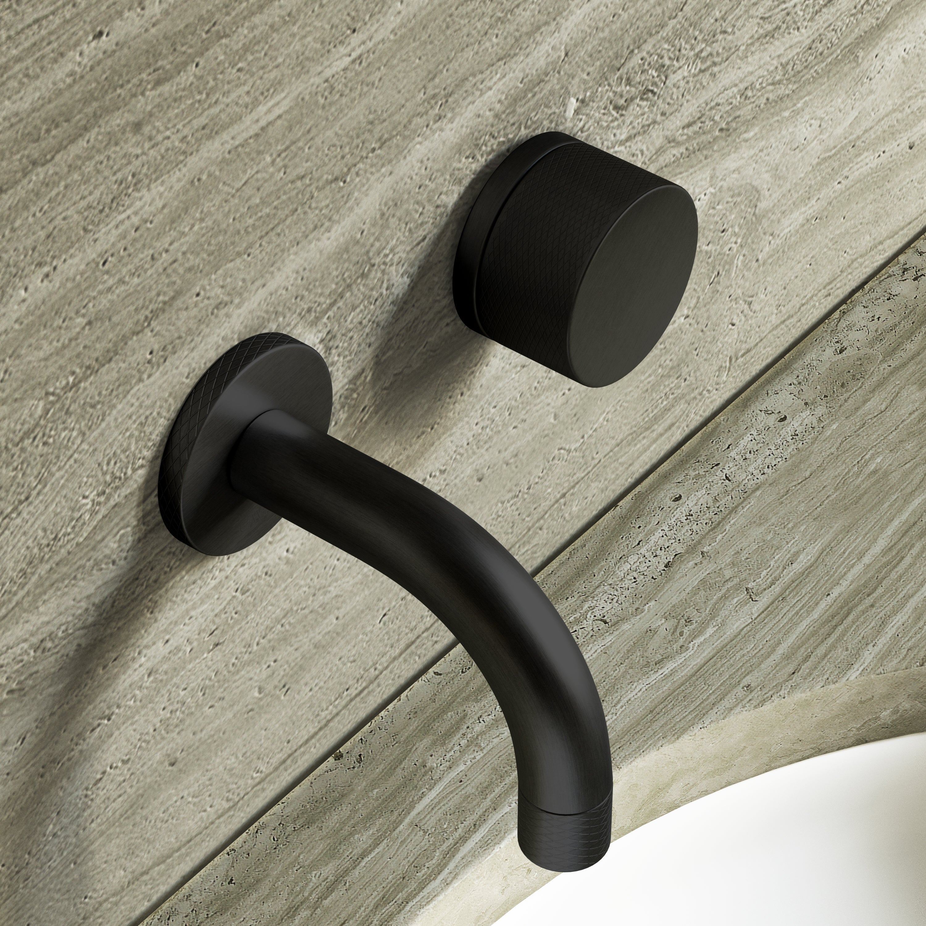 Image of Strata Single Handle Short Spout Wall Mounted Bath Mixer Tap
