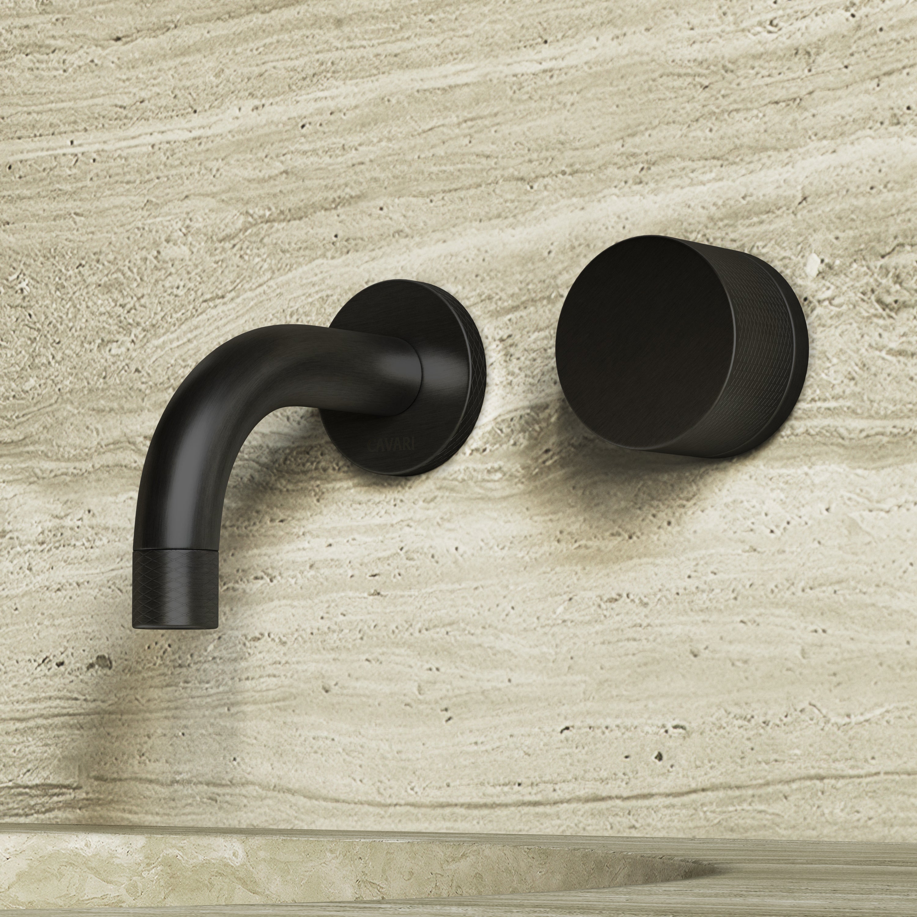 Image of Strata Single Handle Short Spout Wall Mounted Bath Mixer Tap