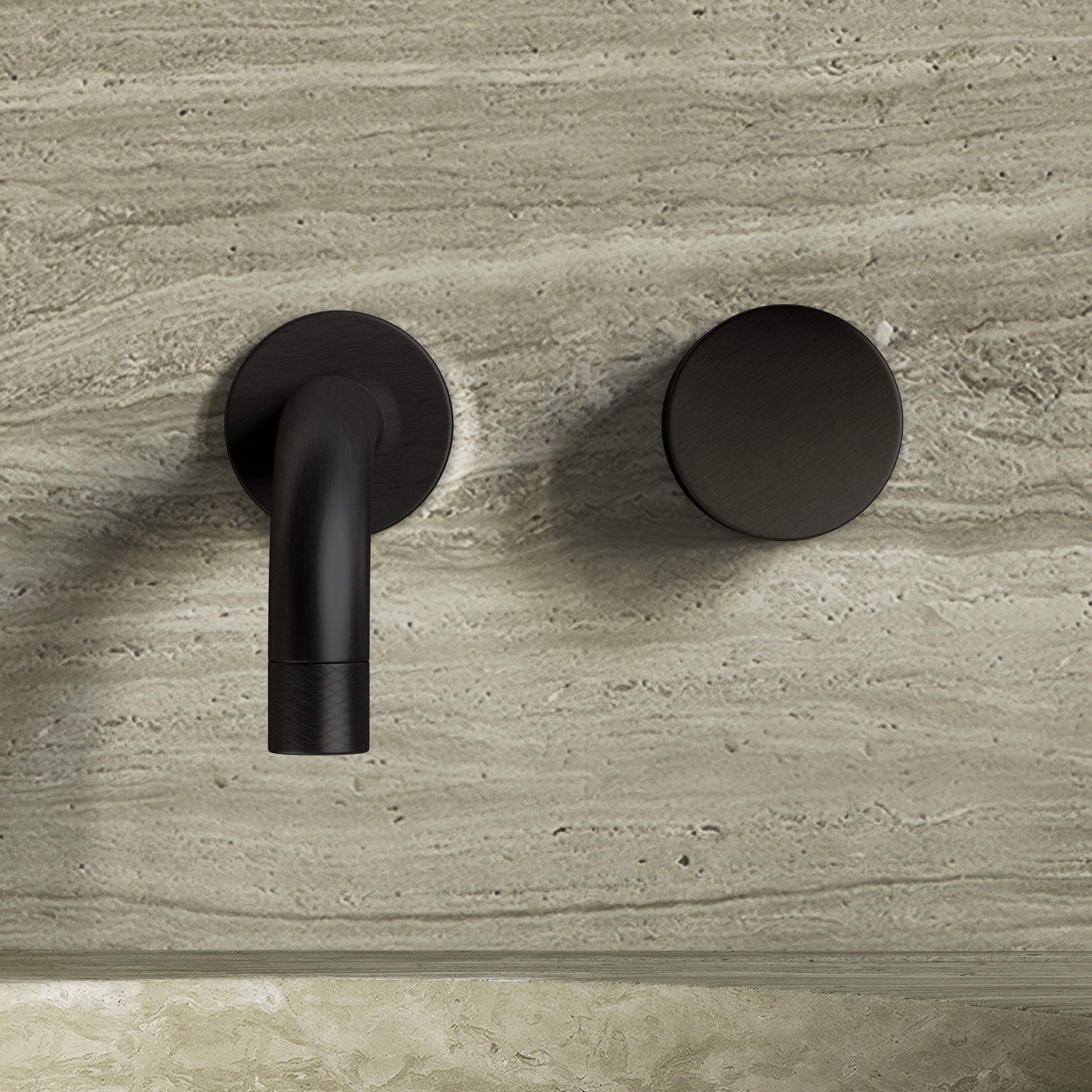 Image of Strata Single Handle Short Spout Wall Mounted Bath Mixer Tap