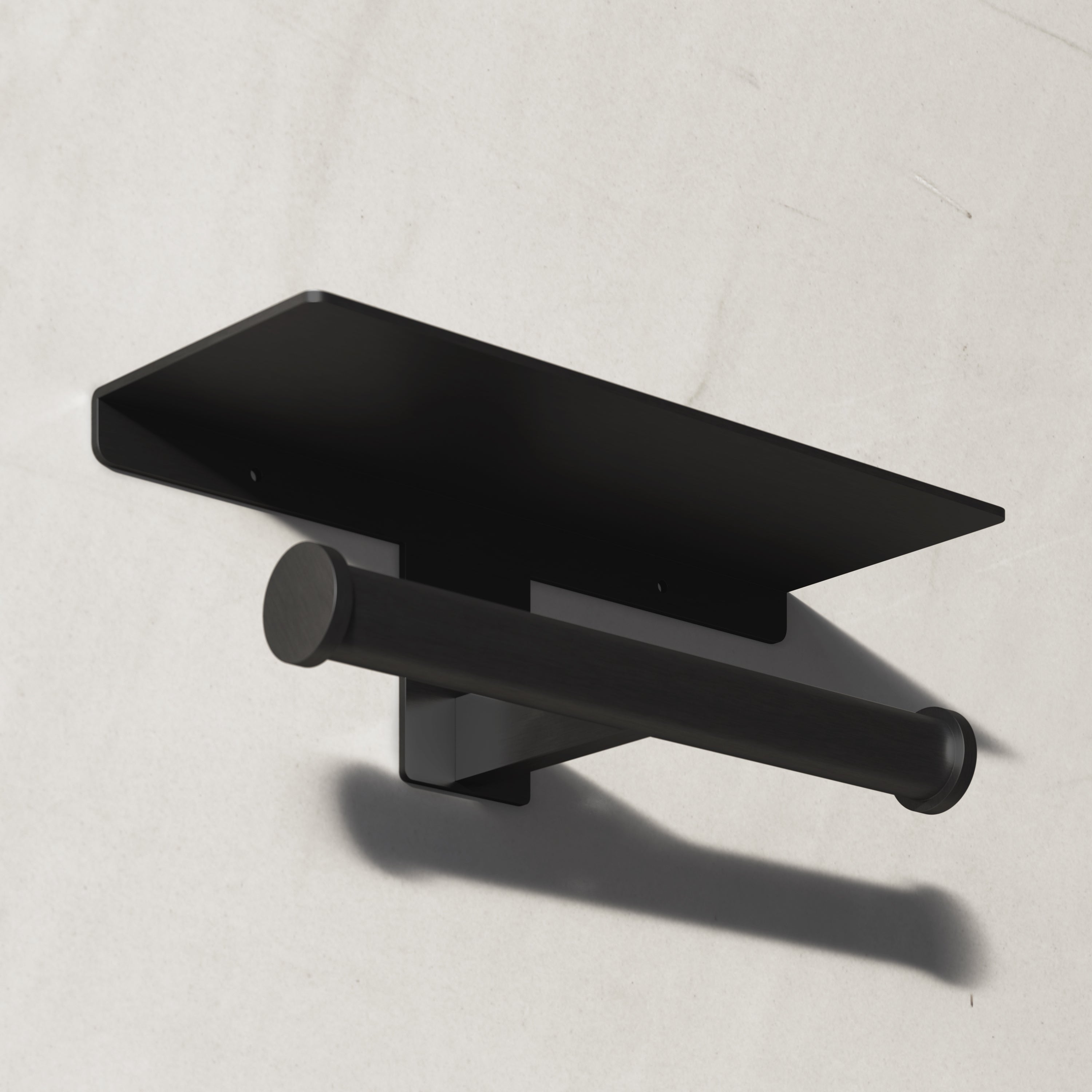 Image of Double Toilet Roll Holder with Shelf