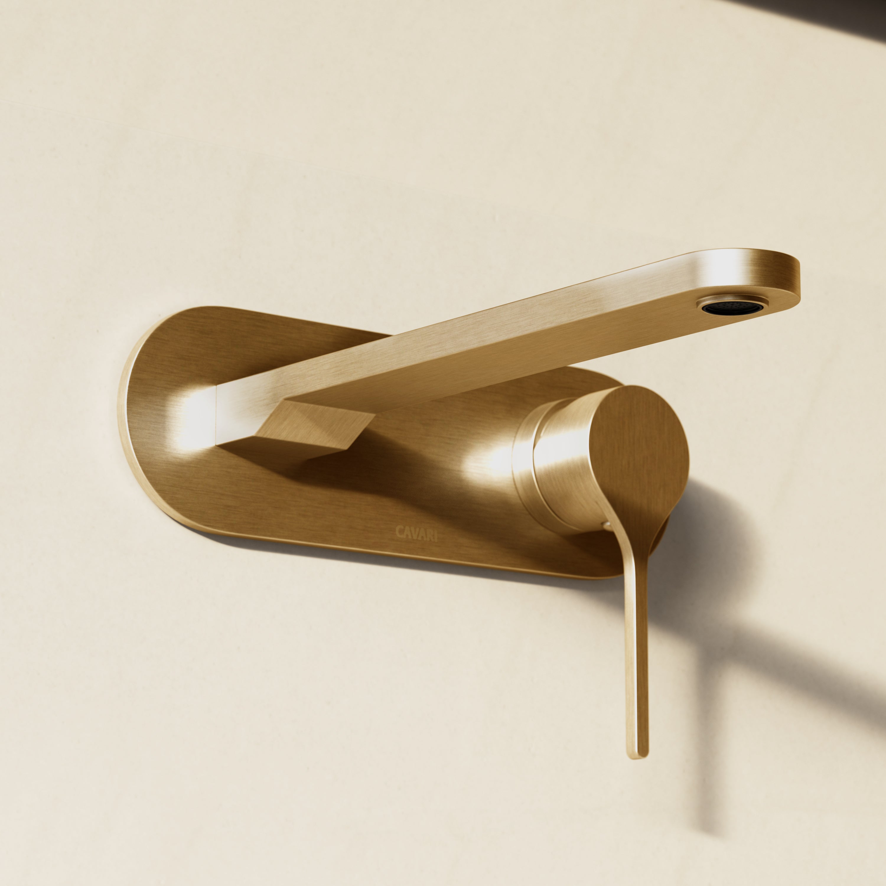 Image of Arc Basin Mixer With Backplate – Long Spout