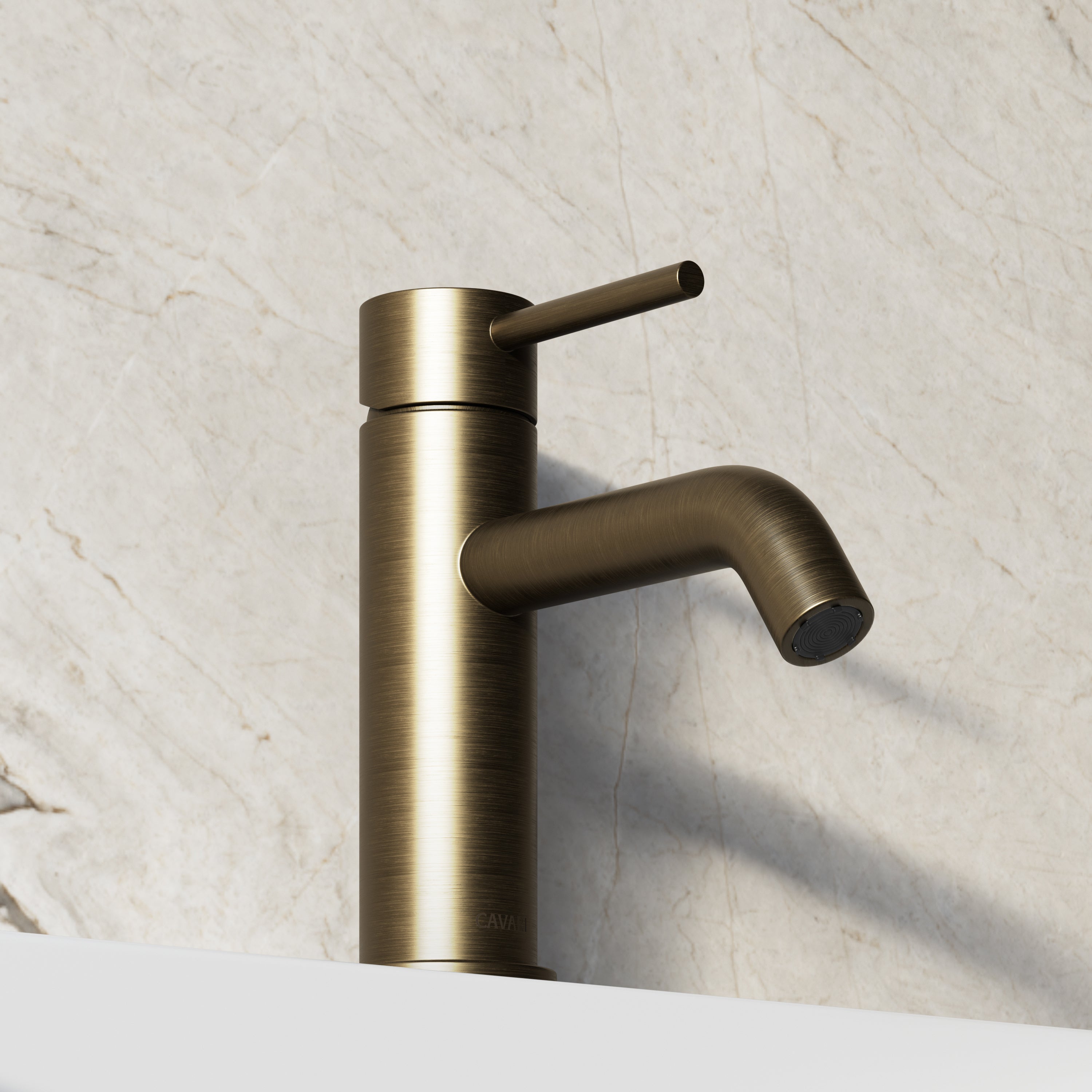 Image of Origin Short Basin Mixer (Curved Spout)