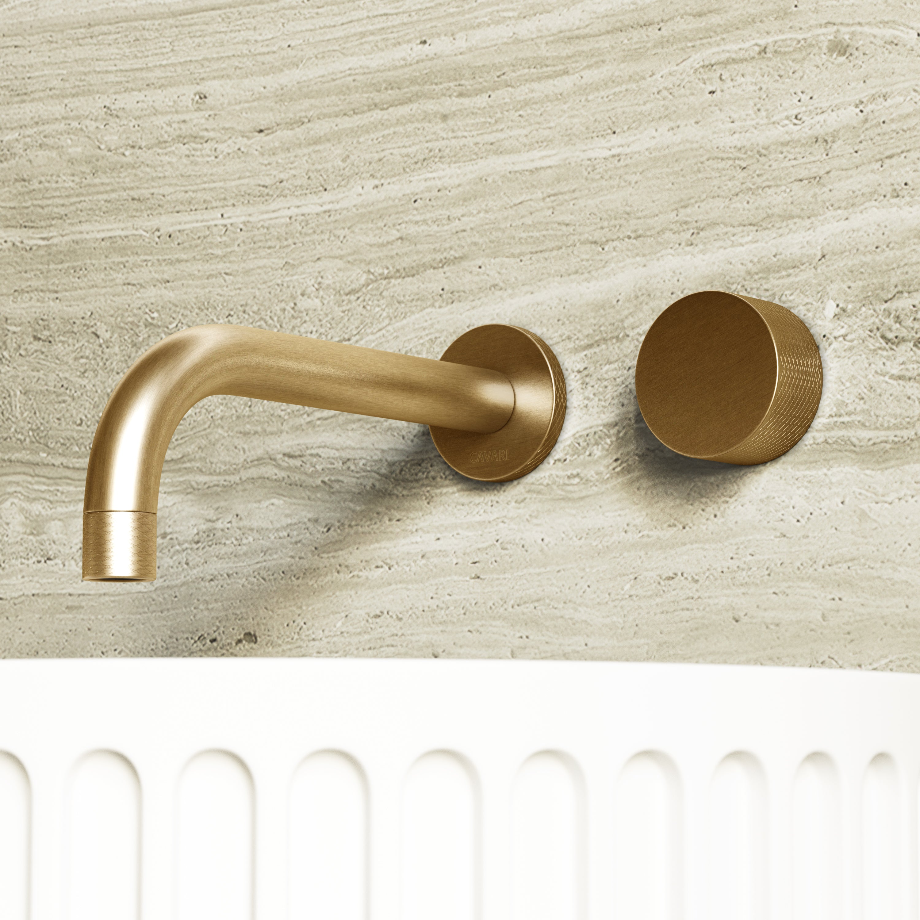 Image of Strata Wall Mounted Basin Tap – Long Spout