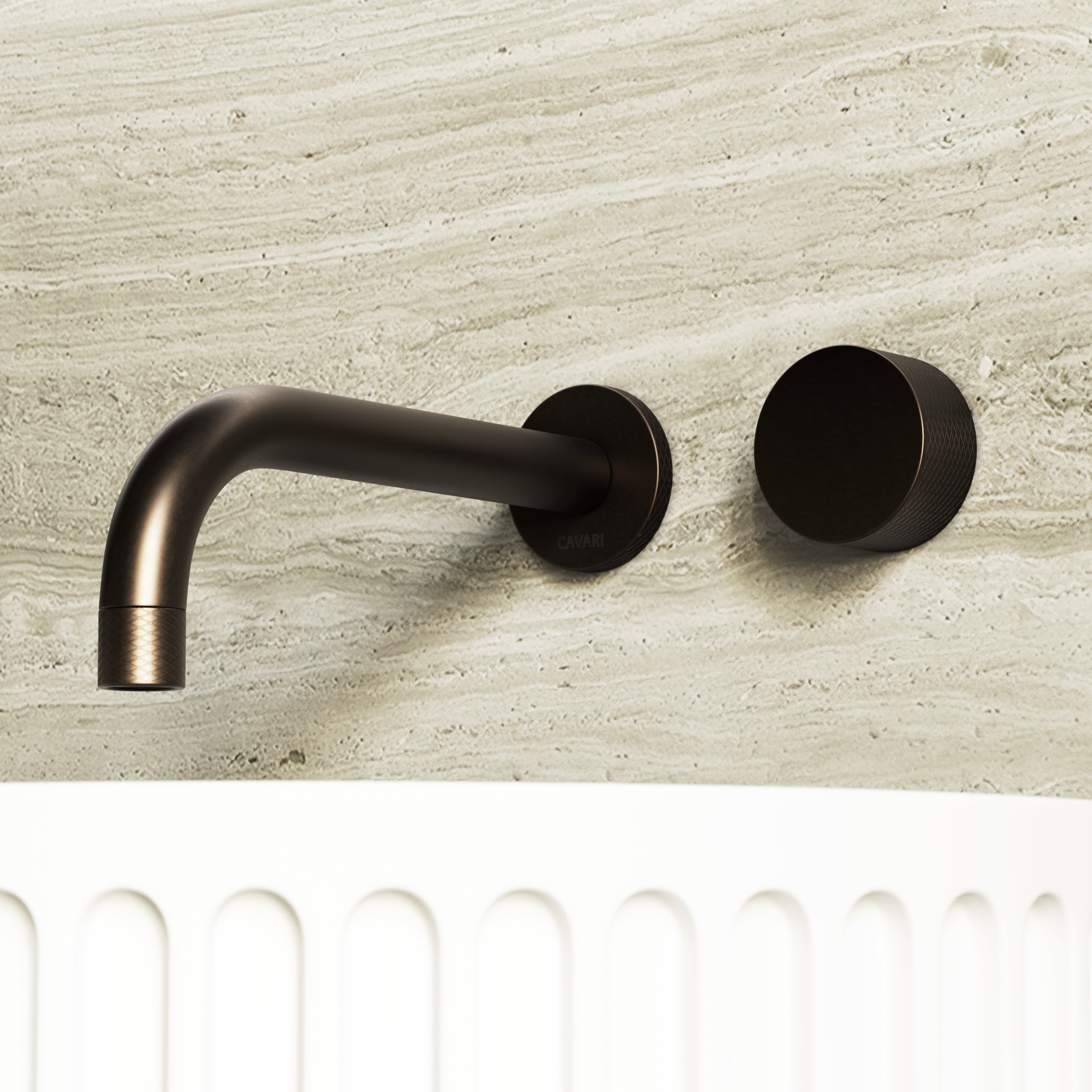 Image of Strata Wall Mounted Basin Tap – Long Spout