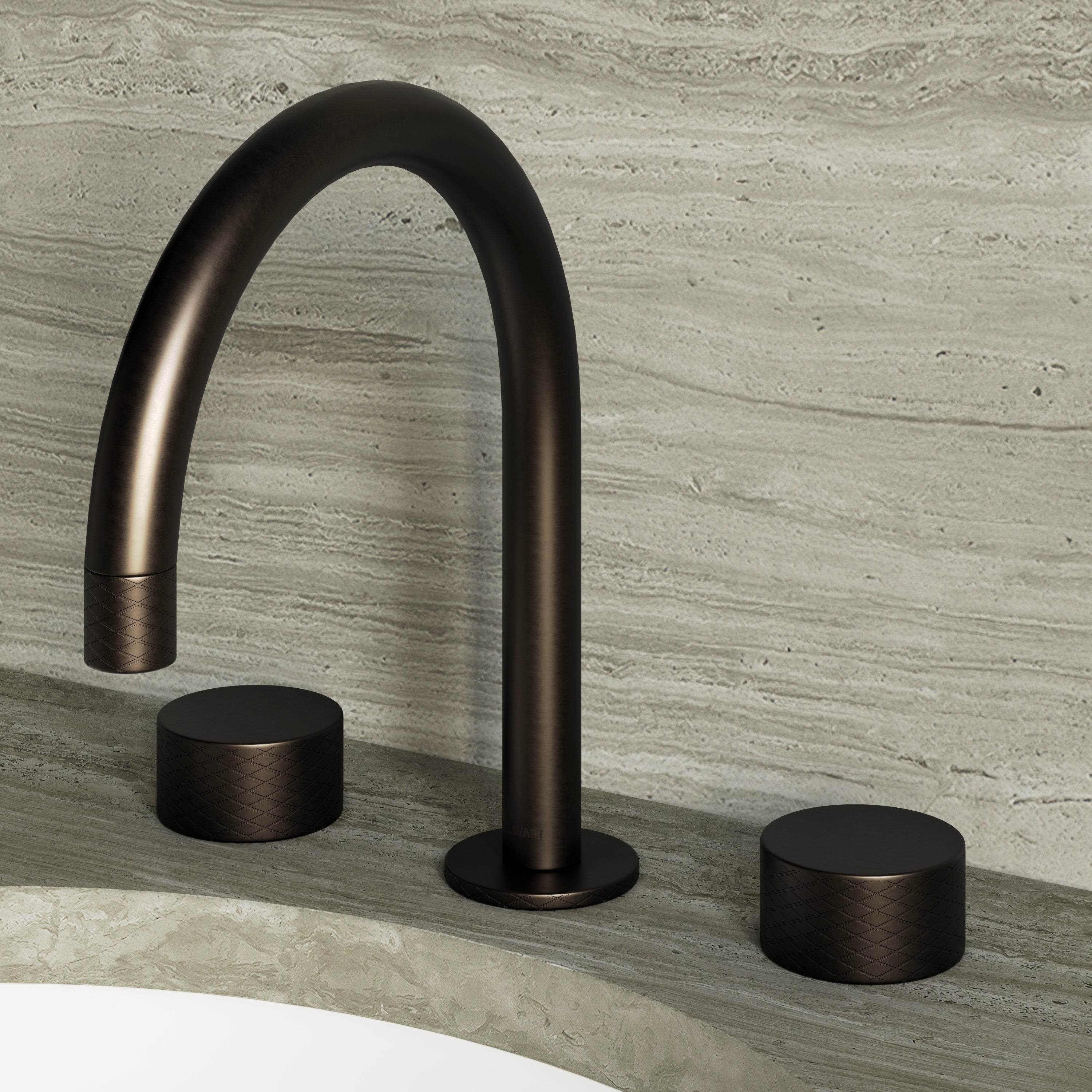Image of Strata Deck Mounted Basin Tap – Double Handle