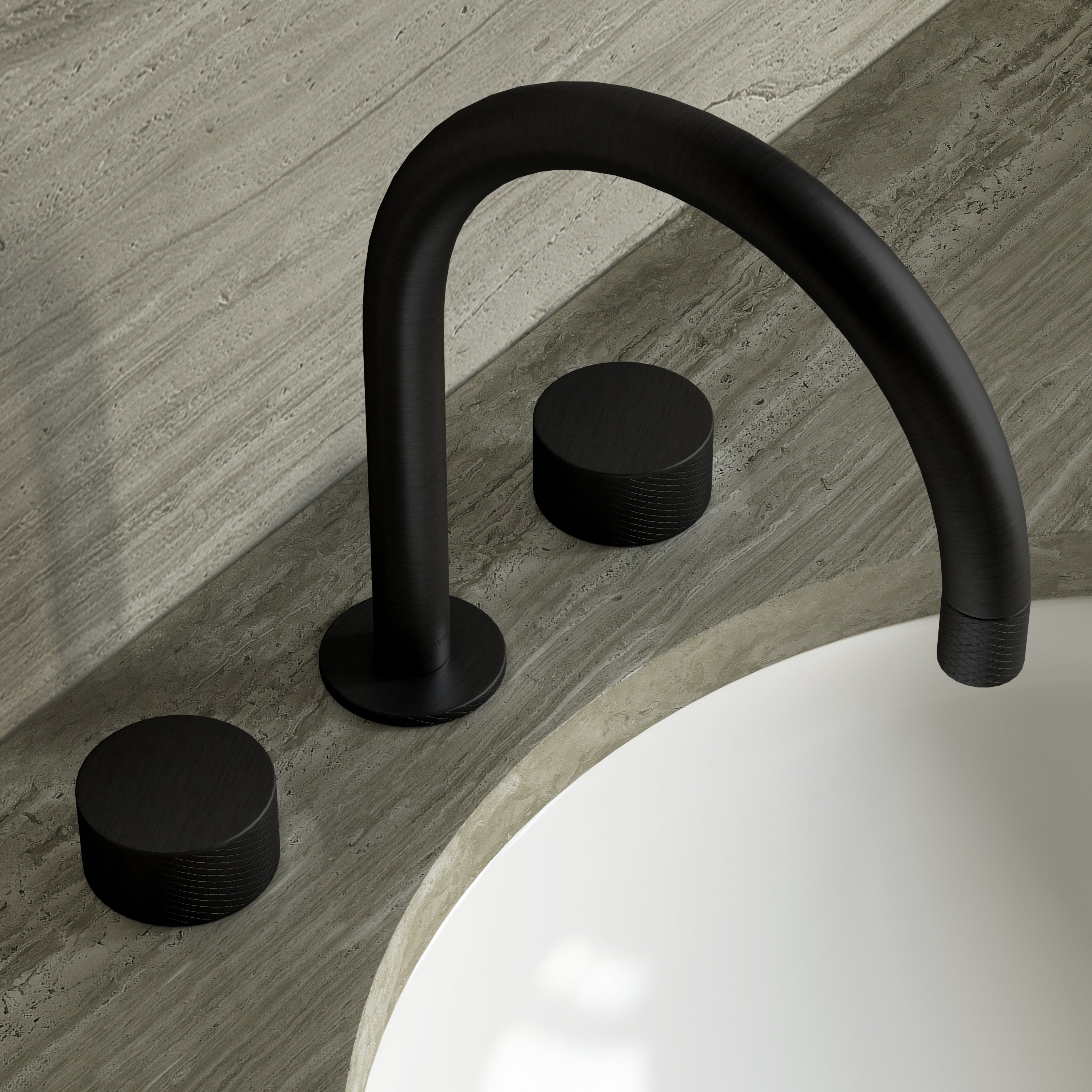 Image of Strata Deck Mounted Basin Tap – Double Handle