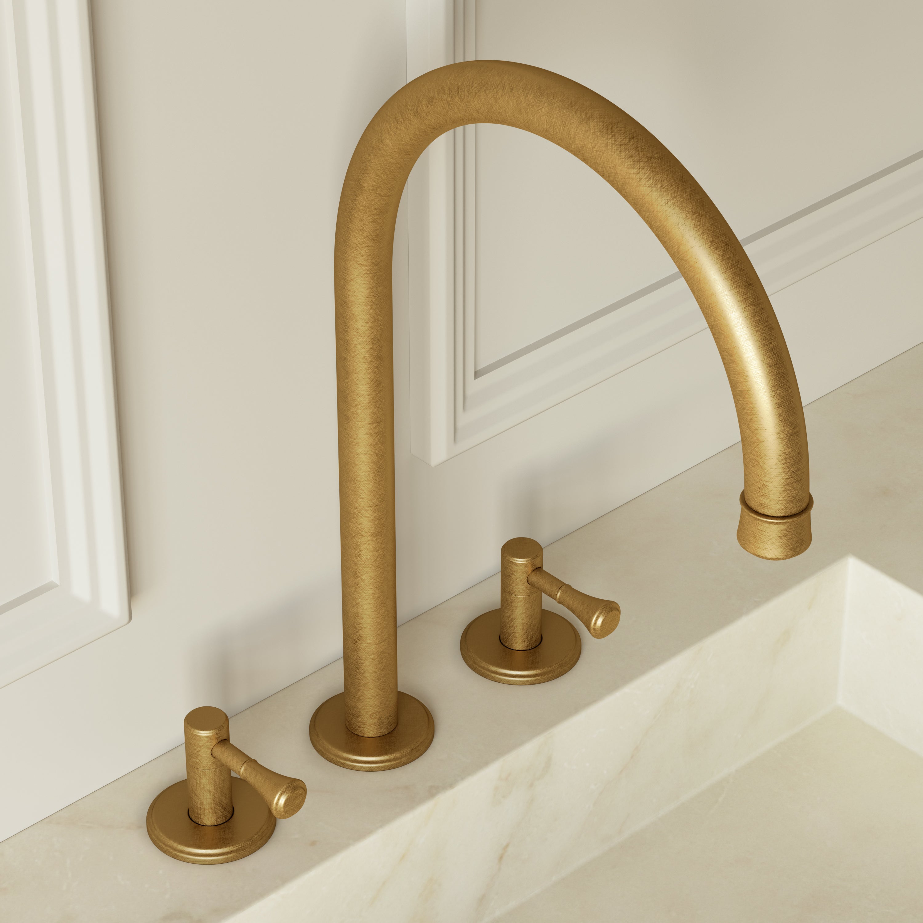 Image of Aurelian Double Handle Deck Mounted Basin Tap
