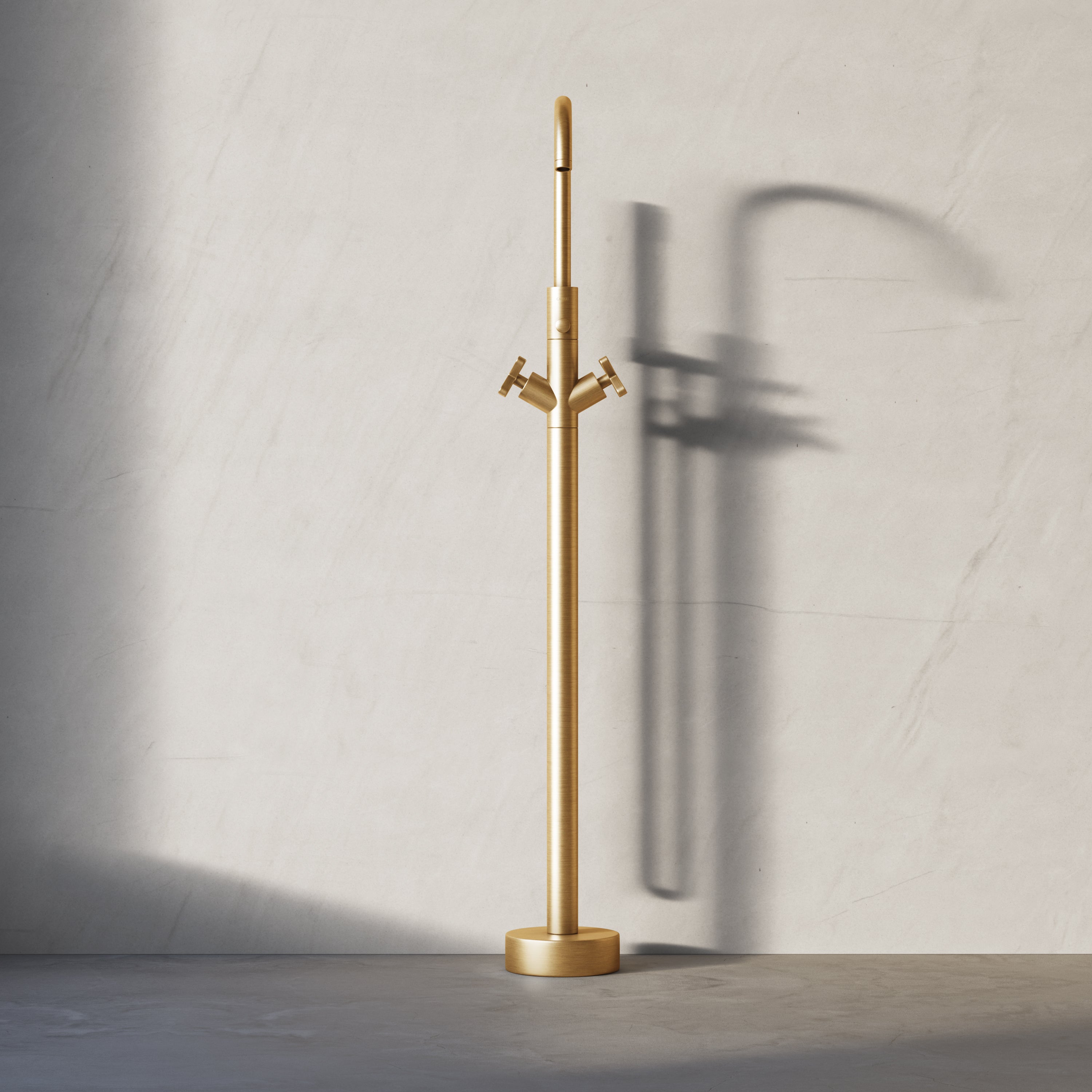 Image of Axiom Floor Standing Bath Mixer with Hand Shower