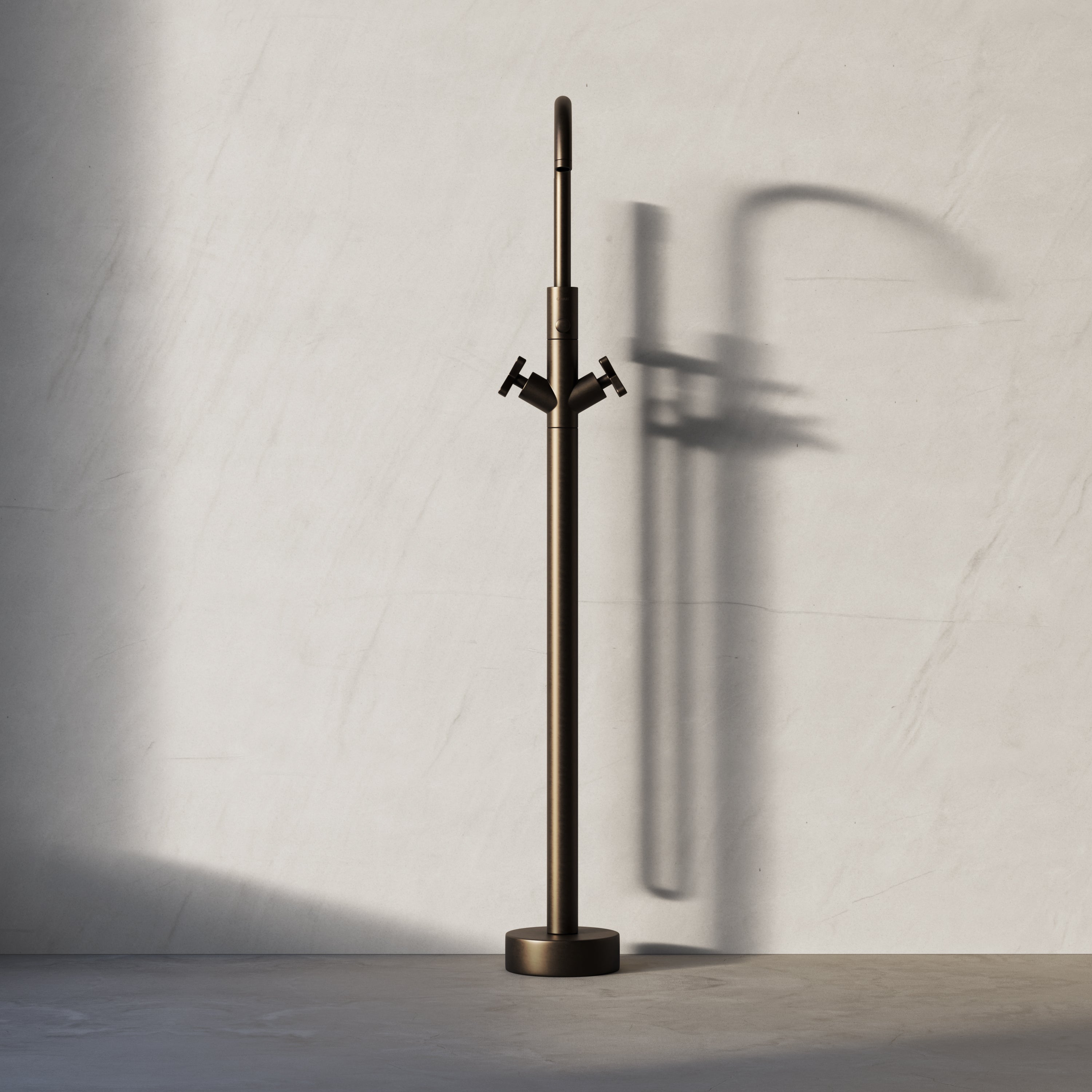 Image of Axiom Floor Standing Bath Mixer with Hand Shower