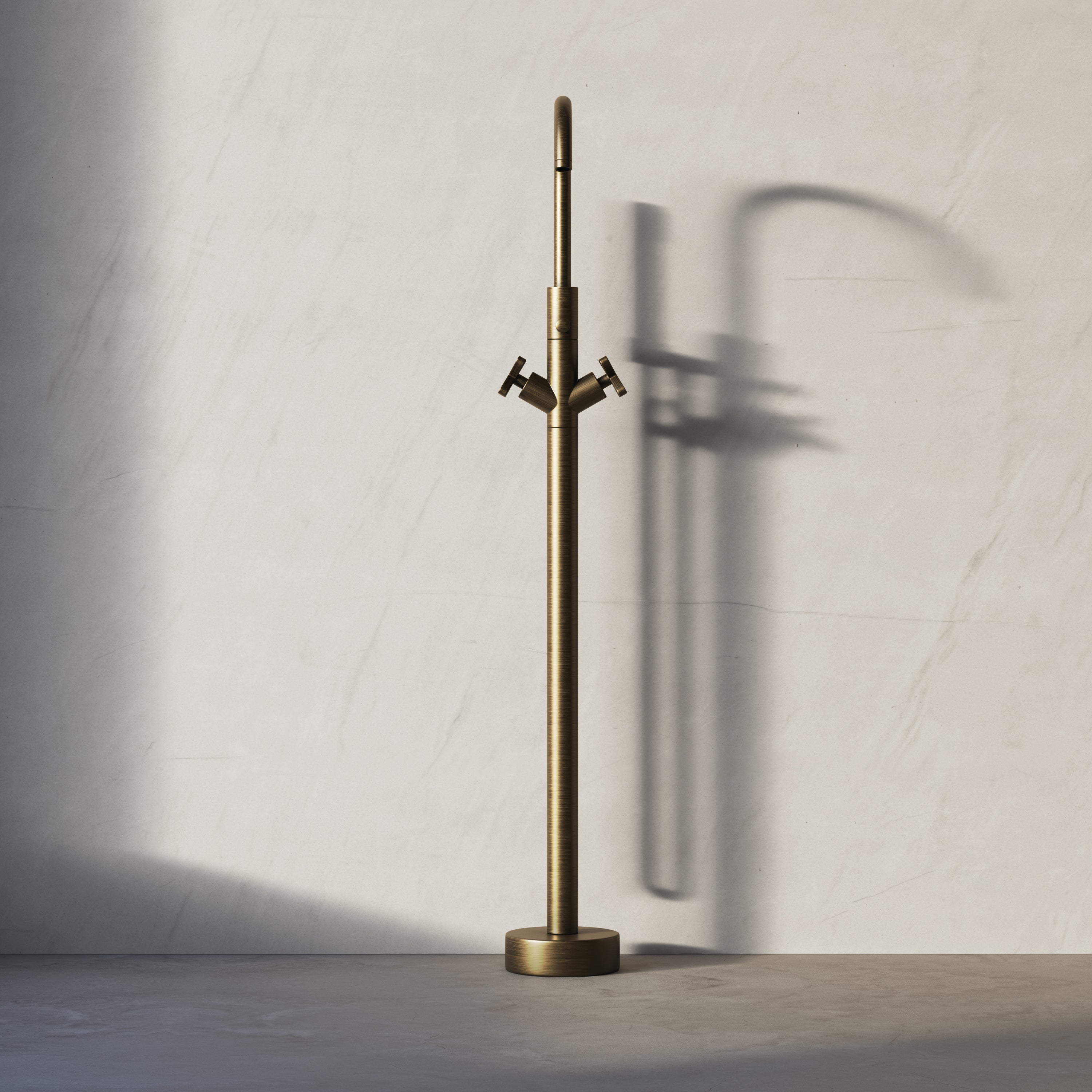 Image of Axiom Floor Standing Bath Mixer with Hand Shower