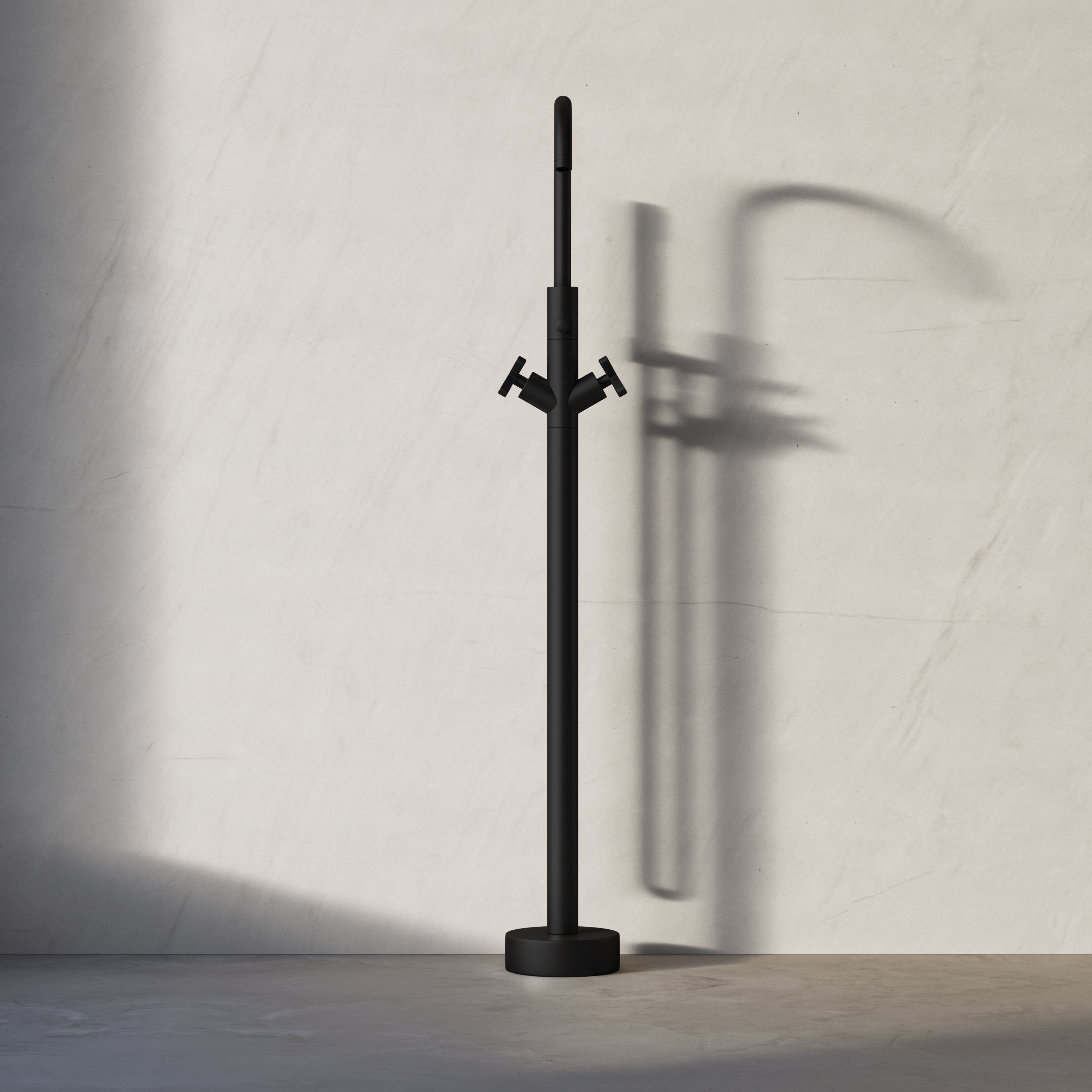 Image of Axiom Floor Standing Bath Mixer with Hand Shower