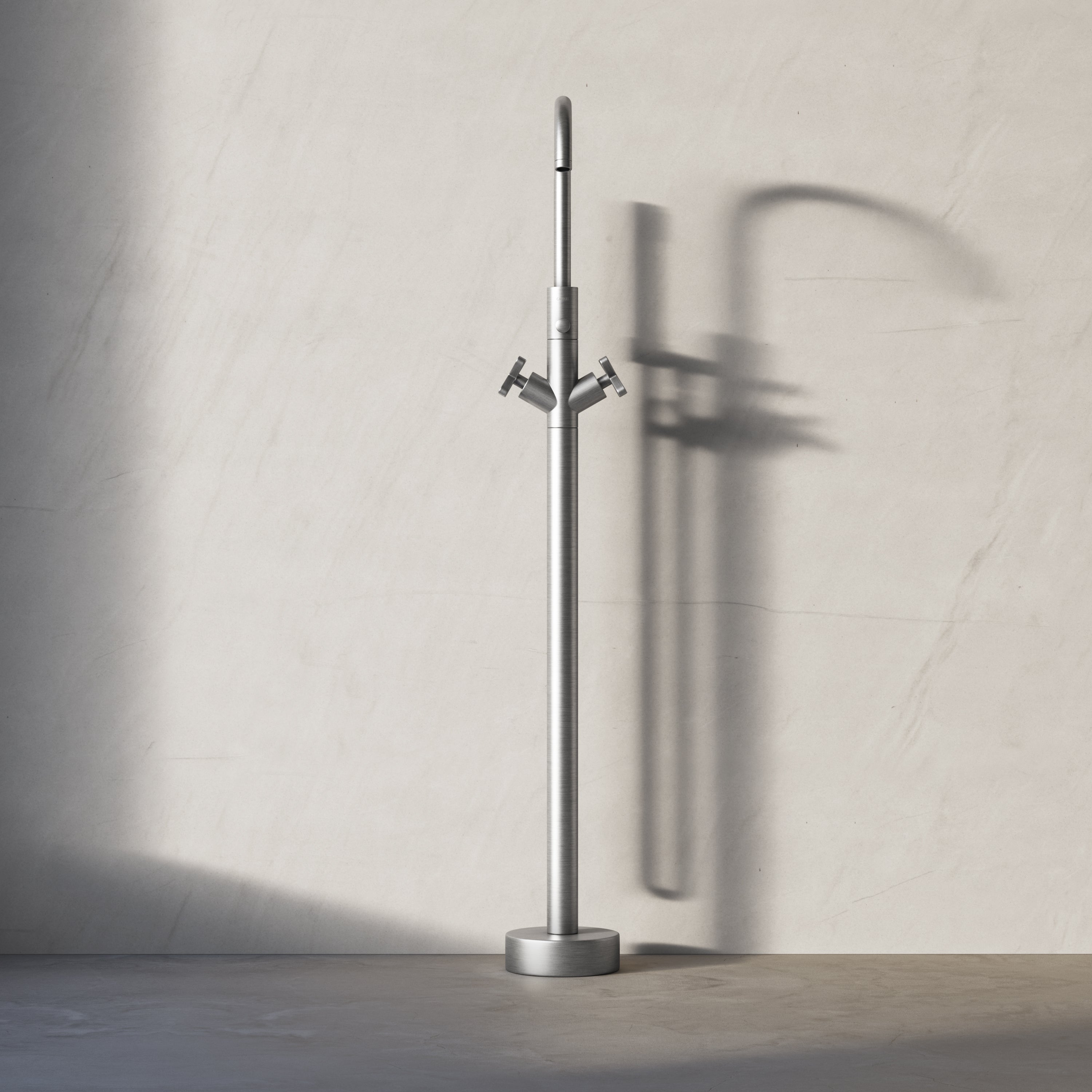 Image of Axiom Floor Standing Bath Mixer with Hand Shower